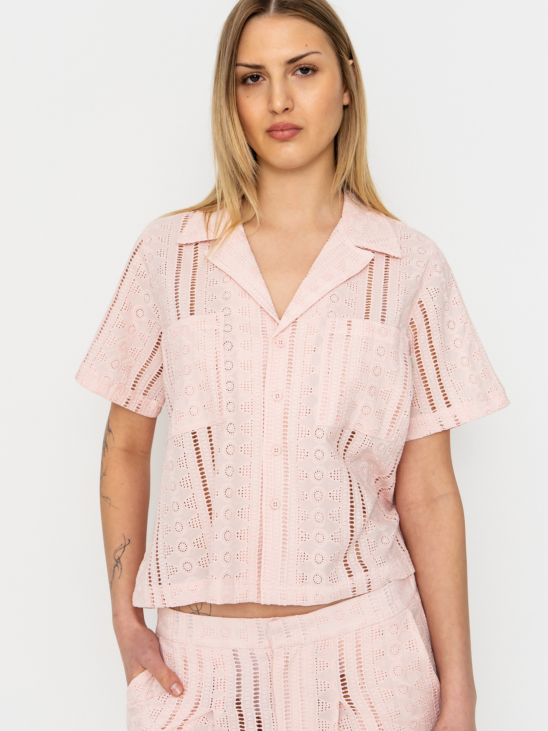 Košile Brixton Paradise Lounge Wmn (chalk pink)