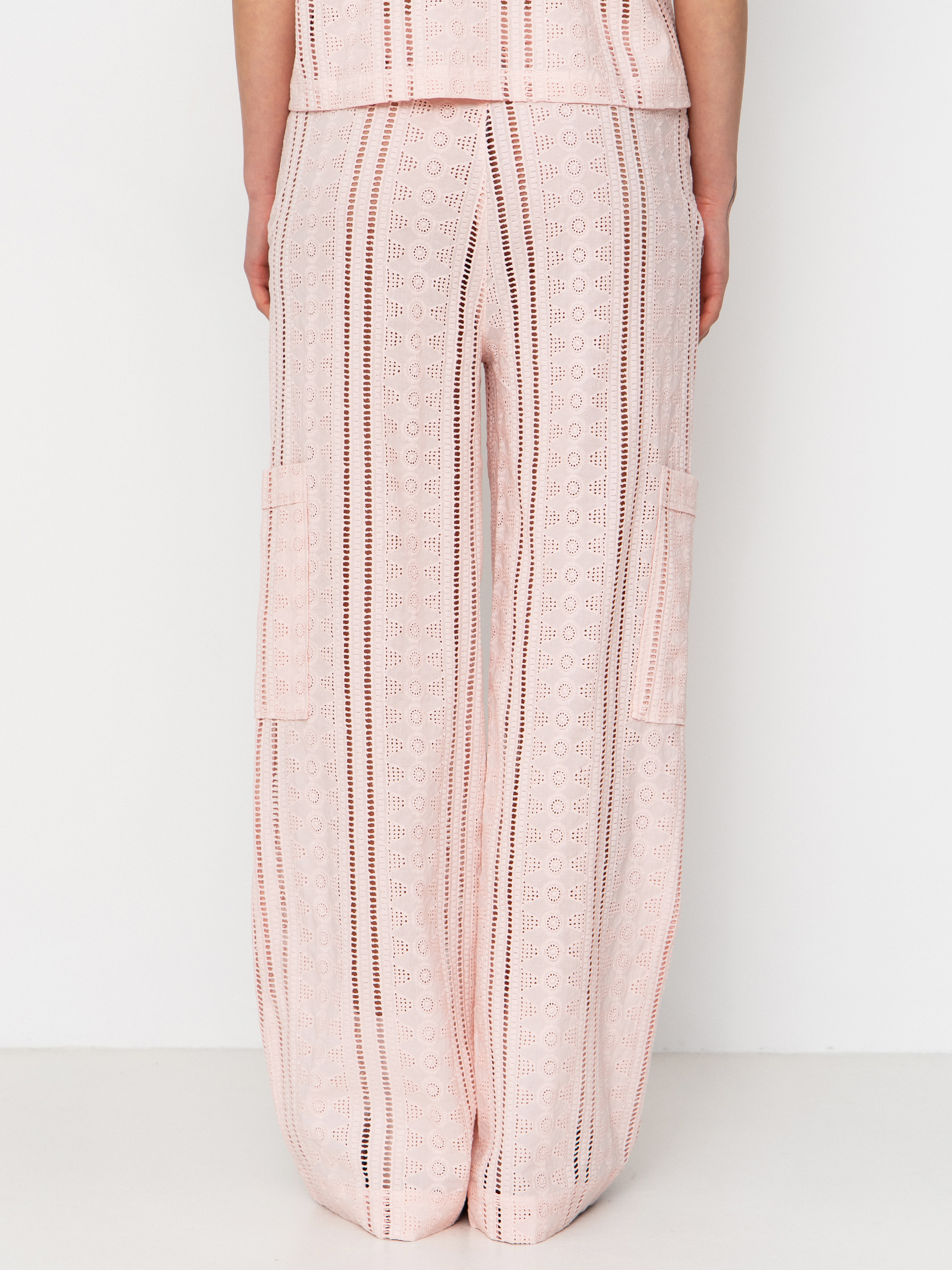 Kalhoty Brixton The Mercer Wide Leg Trouser Wmn (chalk pink)
