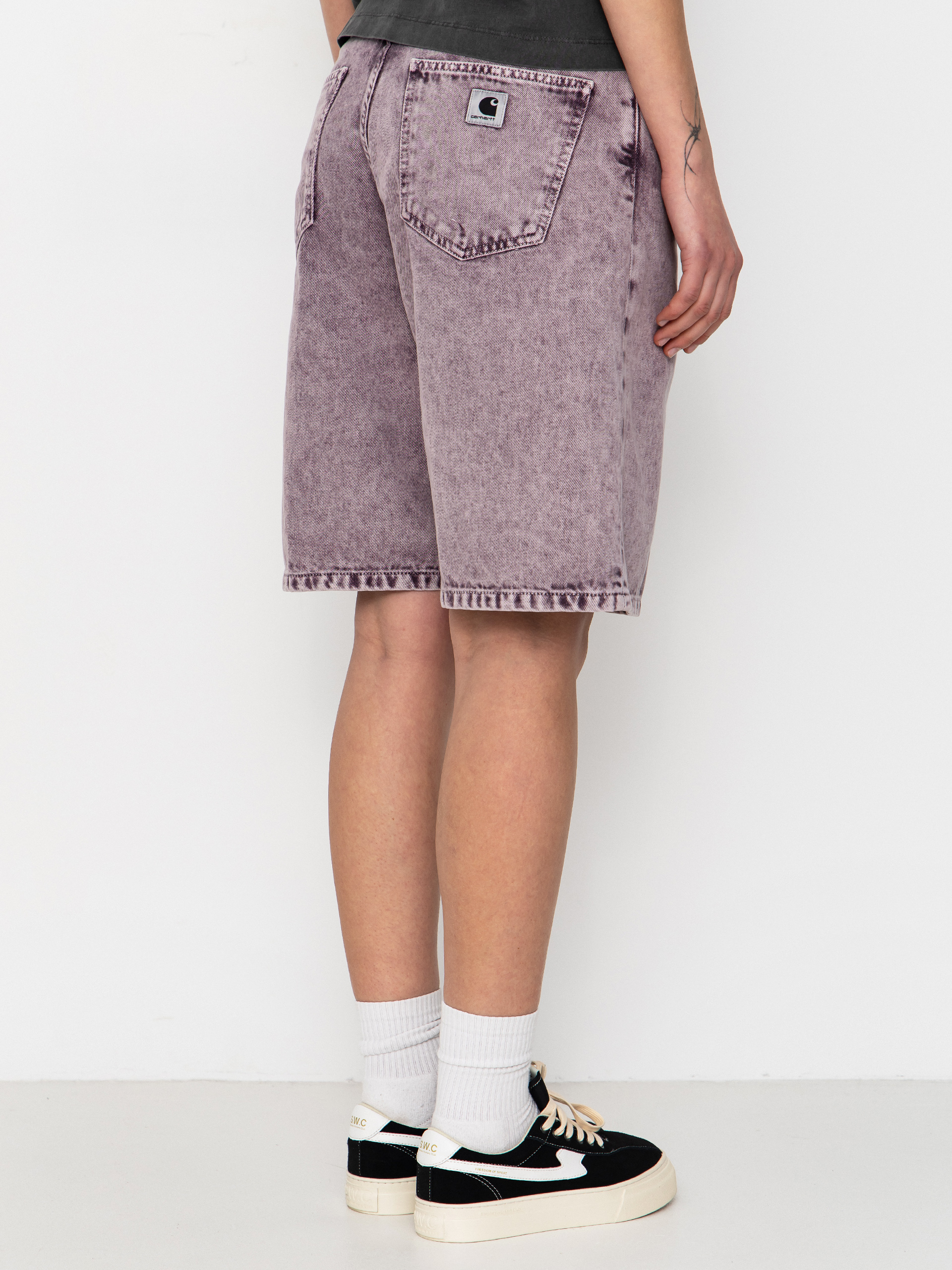 Kraťasy Carhartt WIP Brandon Wmn (cozy purple chalk wash)