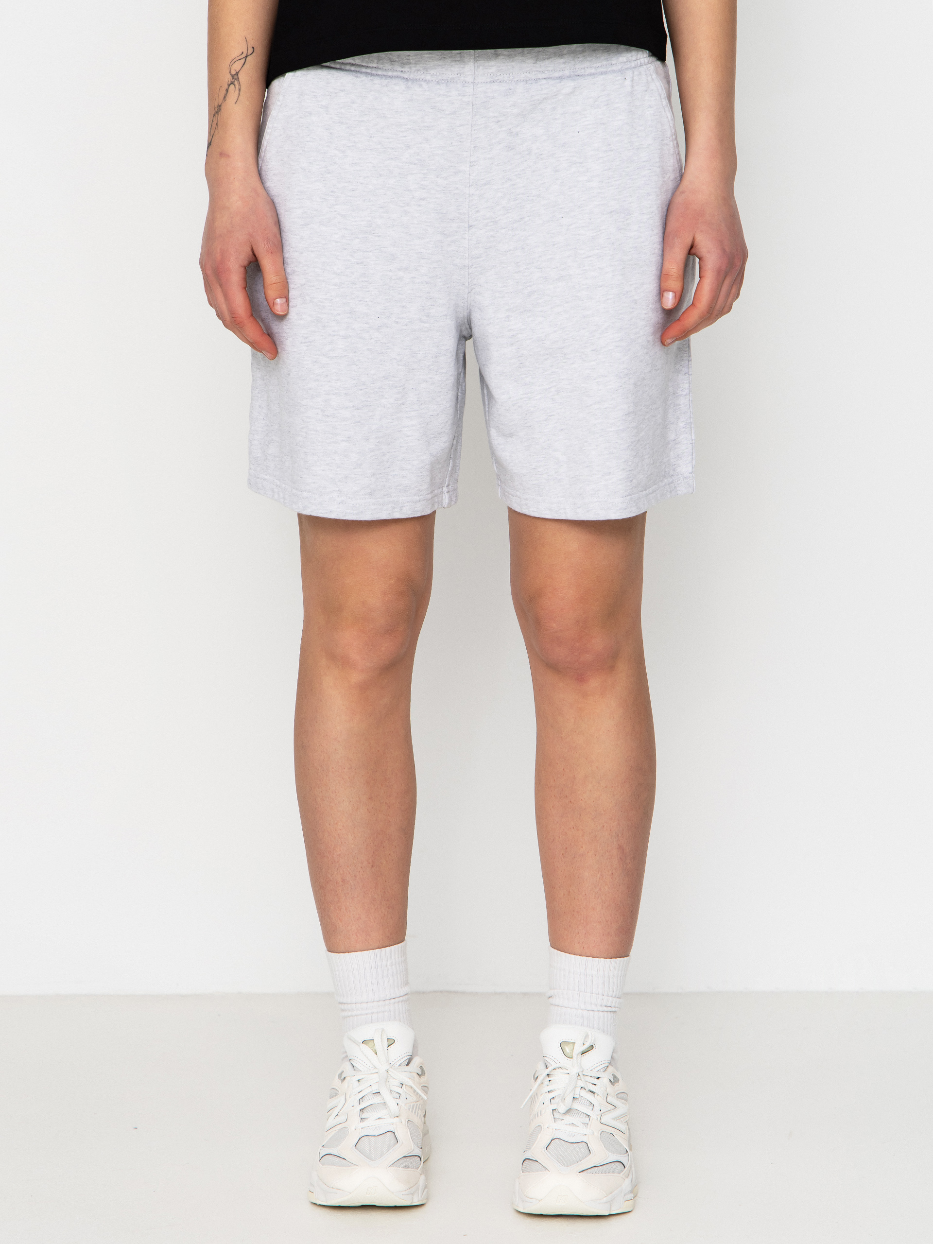 Kraťasy Carhartt WIP Brenta Wmn (ash heather/white)
