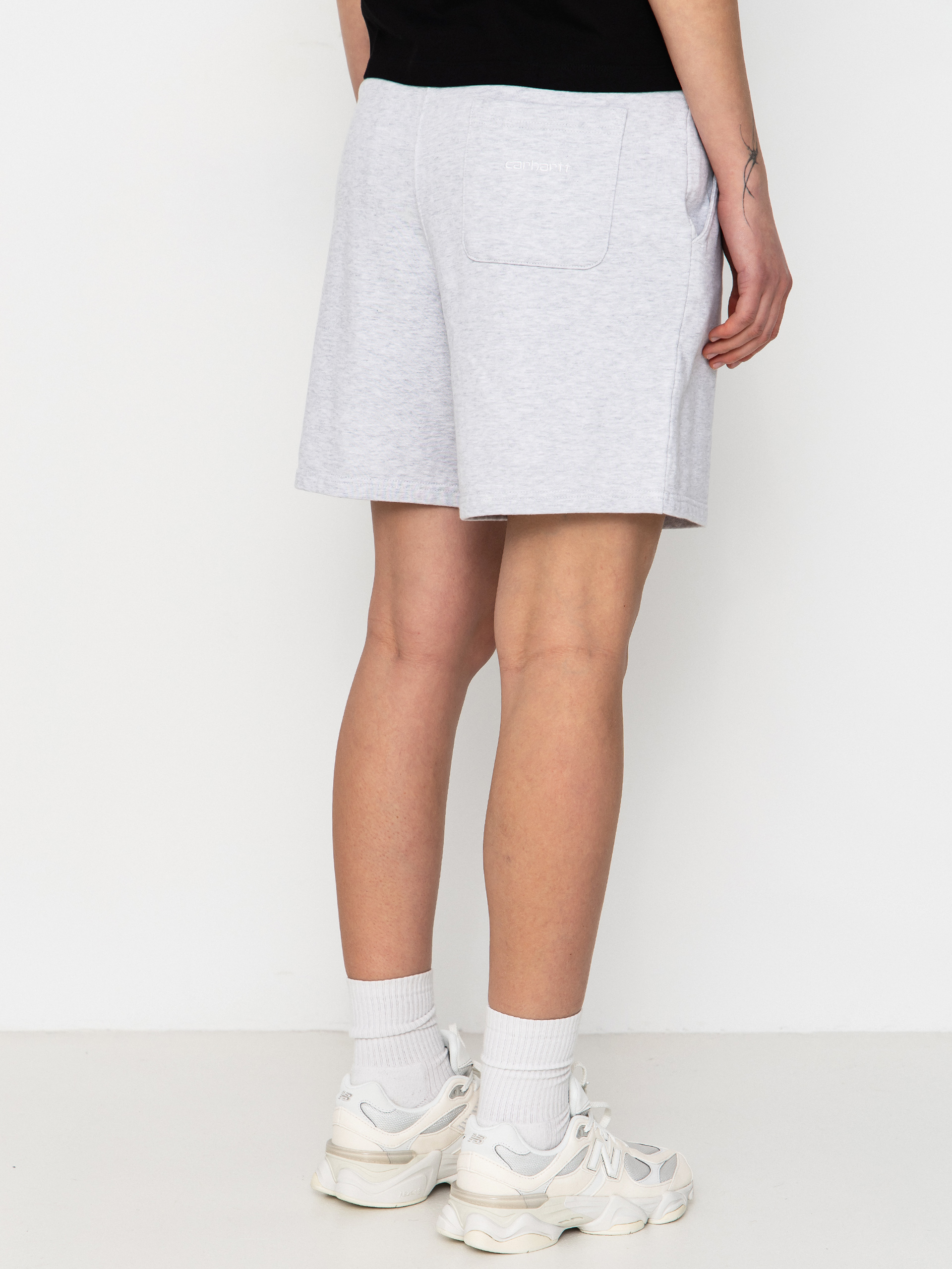 Kraťasy Carhartt WIP Brenta Wmn (ash heather/white)