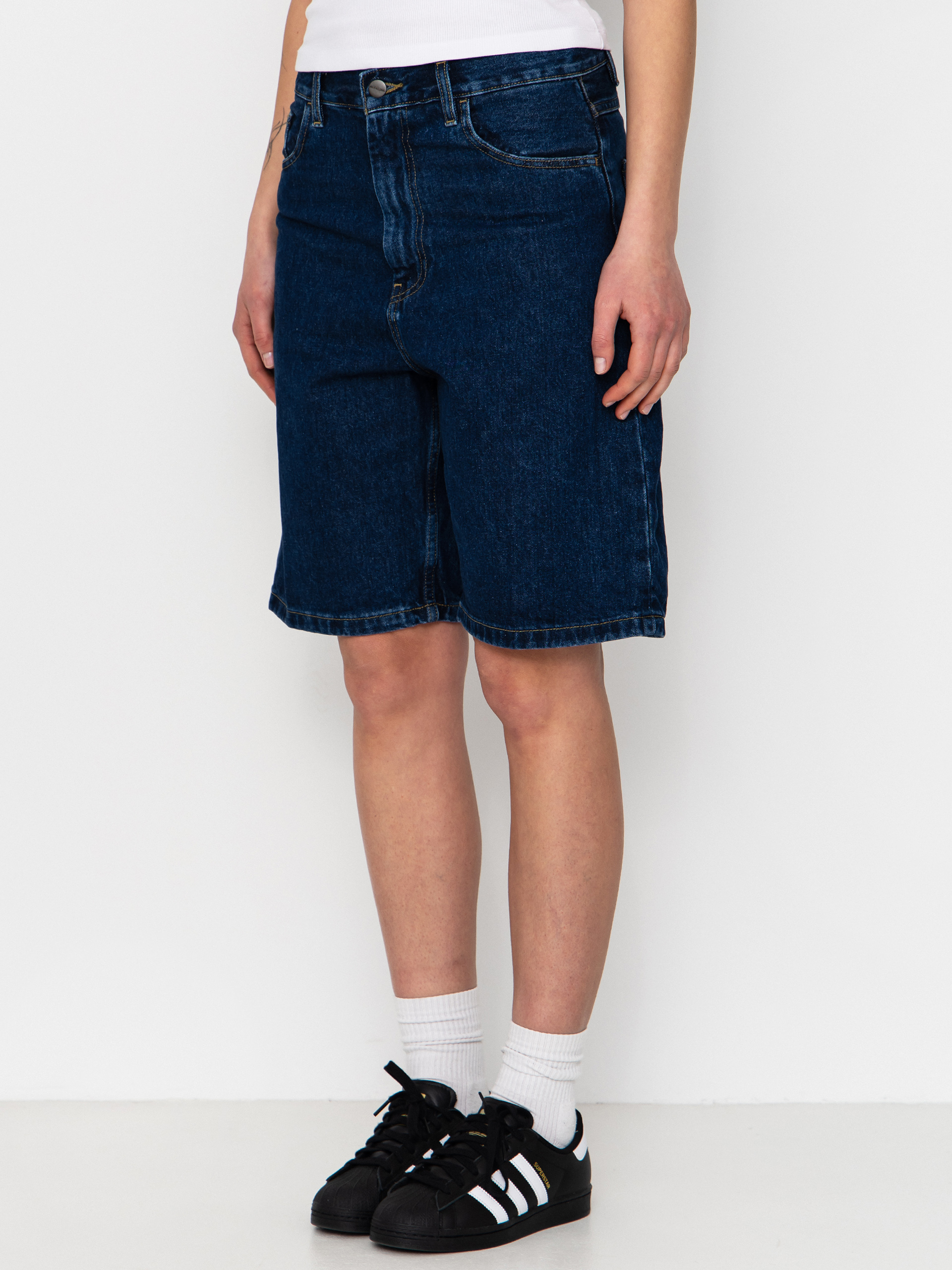 Kraťasy Carhartt WIP Brandon Wmn (blue stone washed)