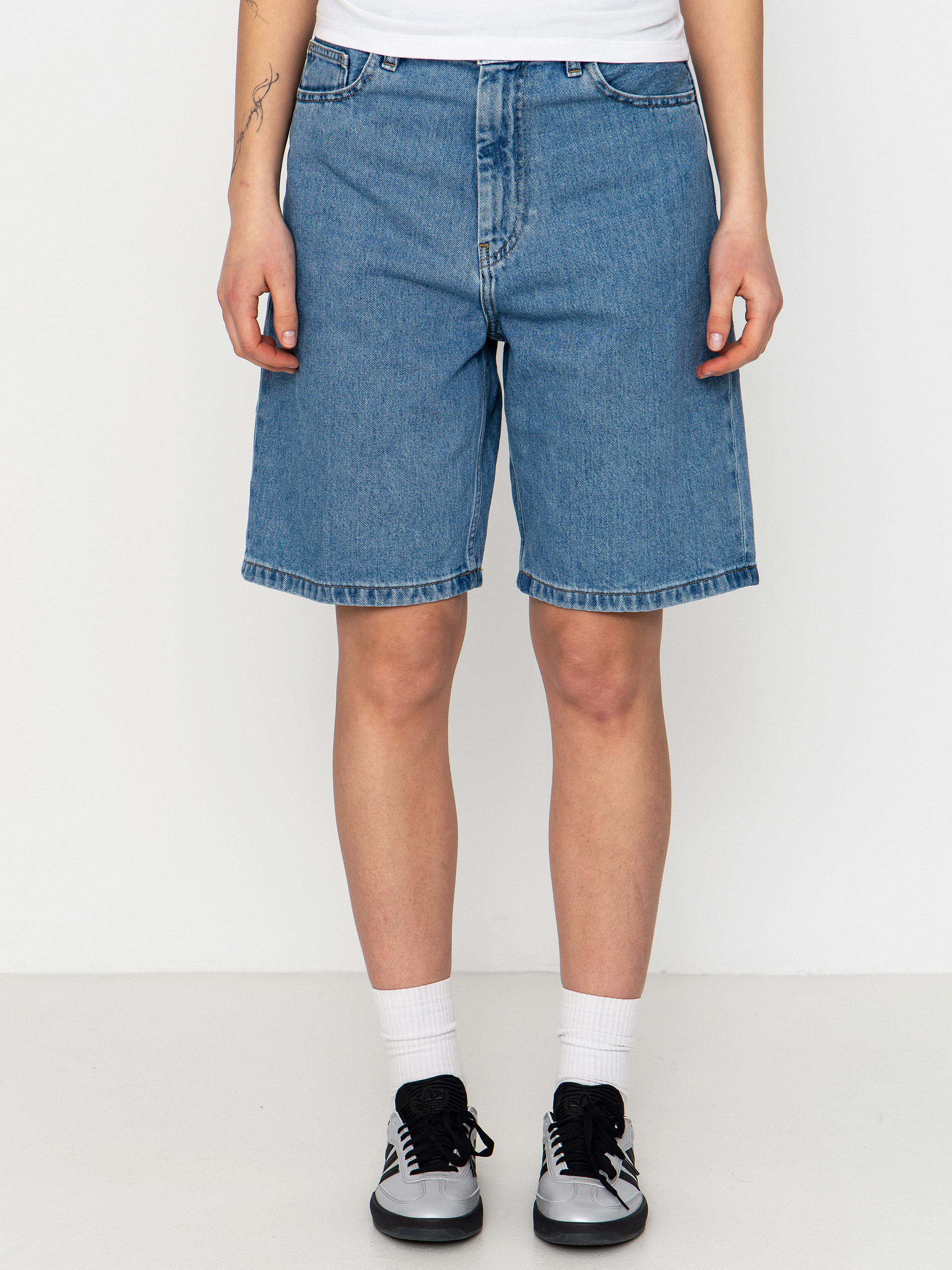 Kraťasy Carhartt WIP Brandon Wmn (blue stone bleached)