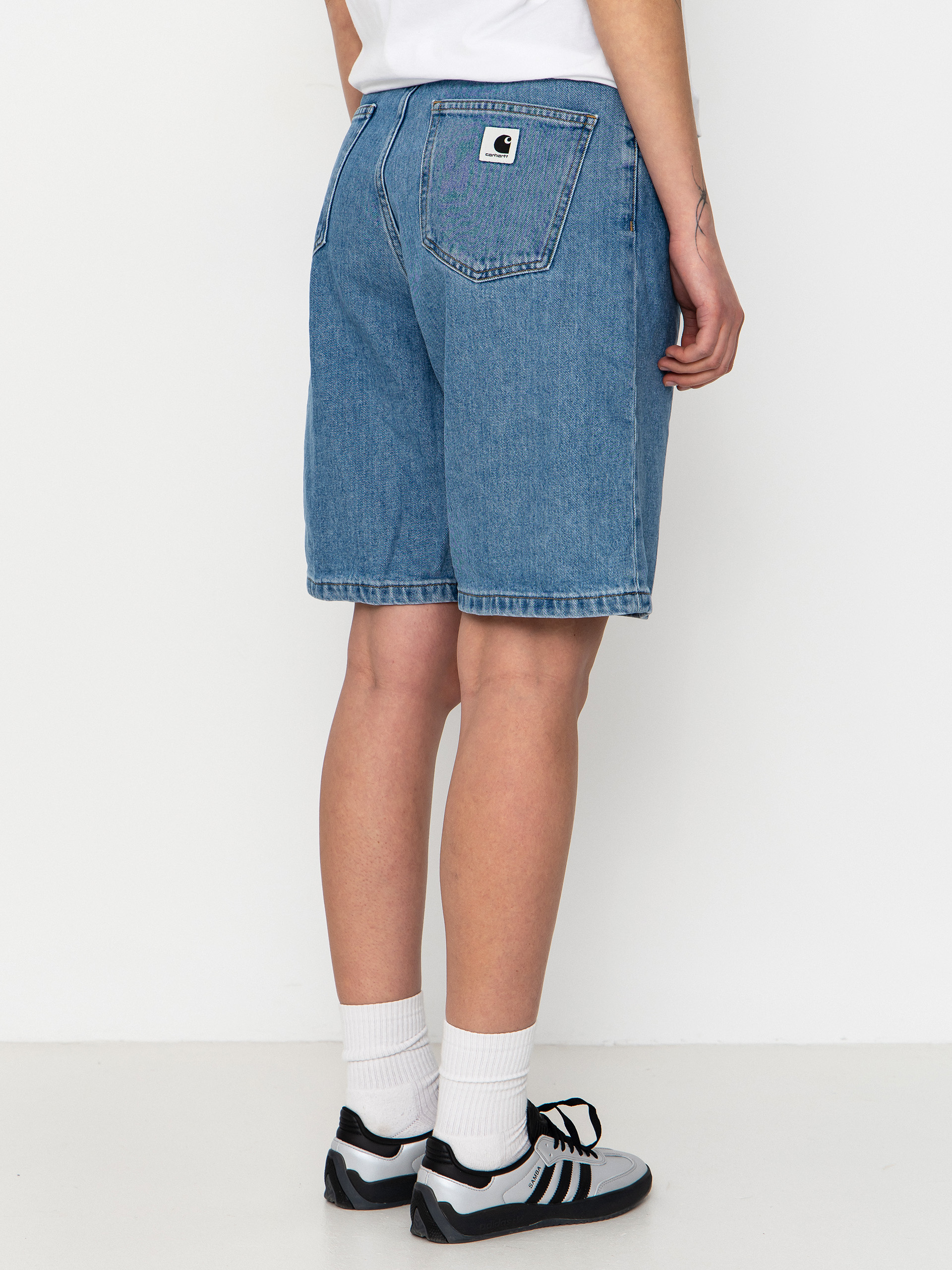 Kraťasy Carhartt WIP Brandon Wmn (blue stone bleached)