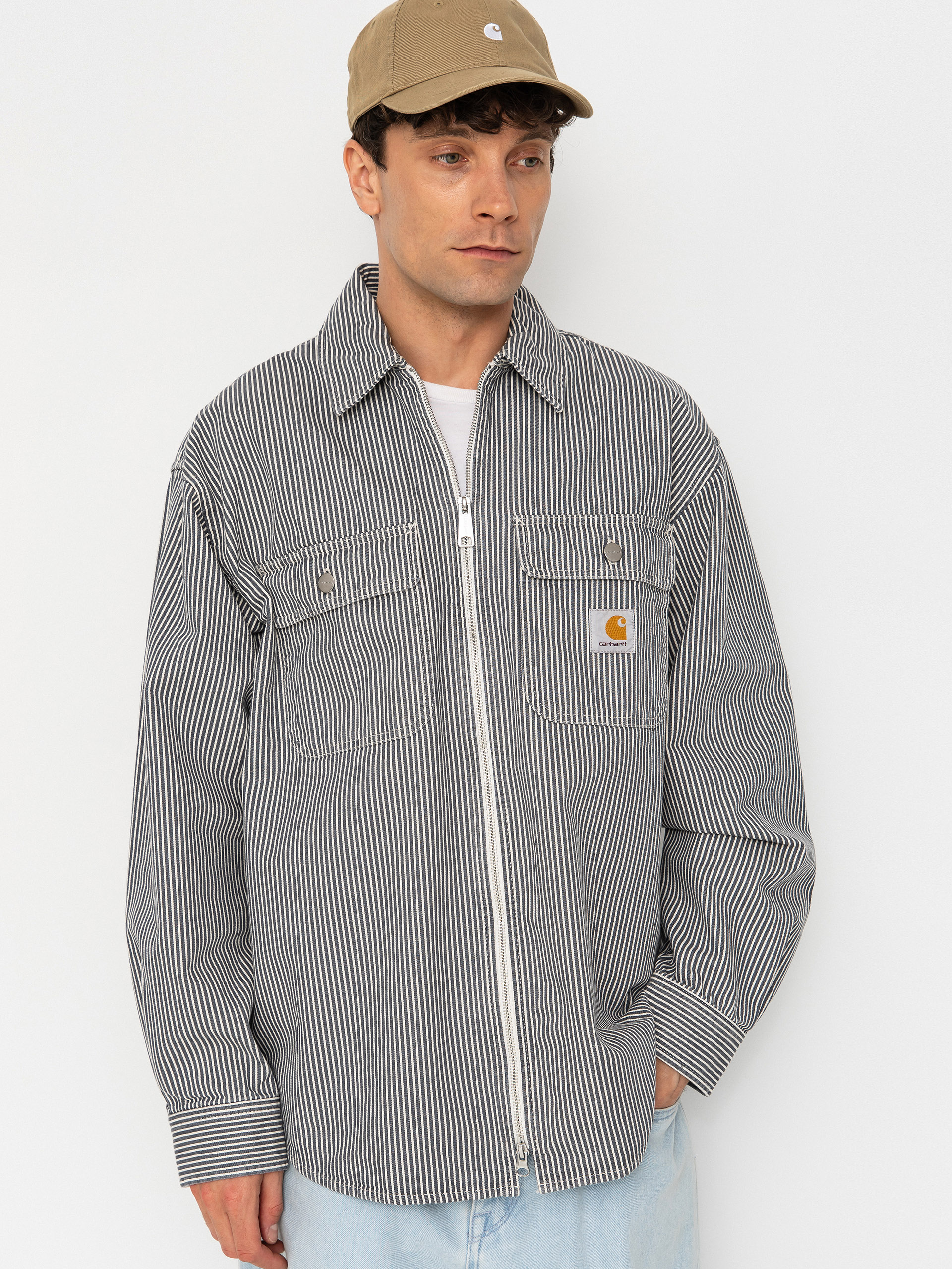 Bunda Carhartt WIP Mercer (mercer stripe/graphite/wax)