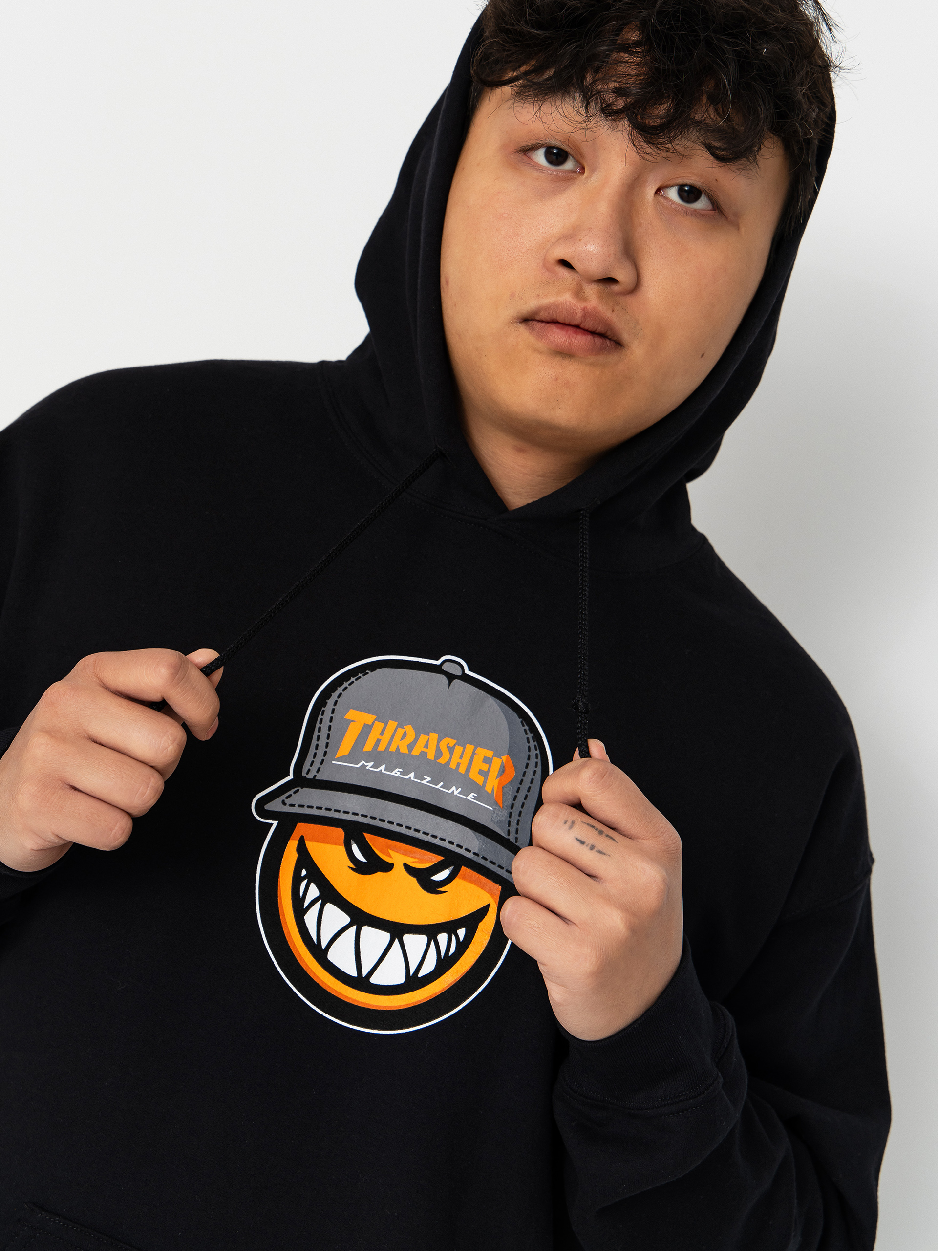 Mikina s kapucí Thrasher x Spitfire Sf Loc HD (black)