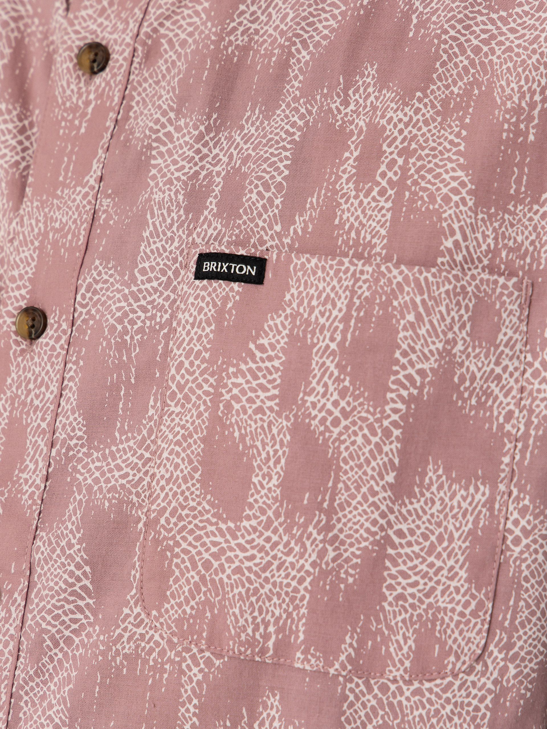 Košile Brixton Charter Print (dark pink/silver crackle paint)