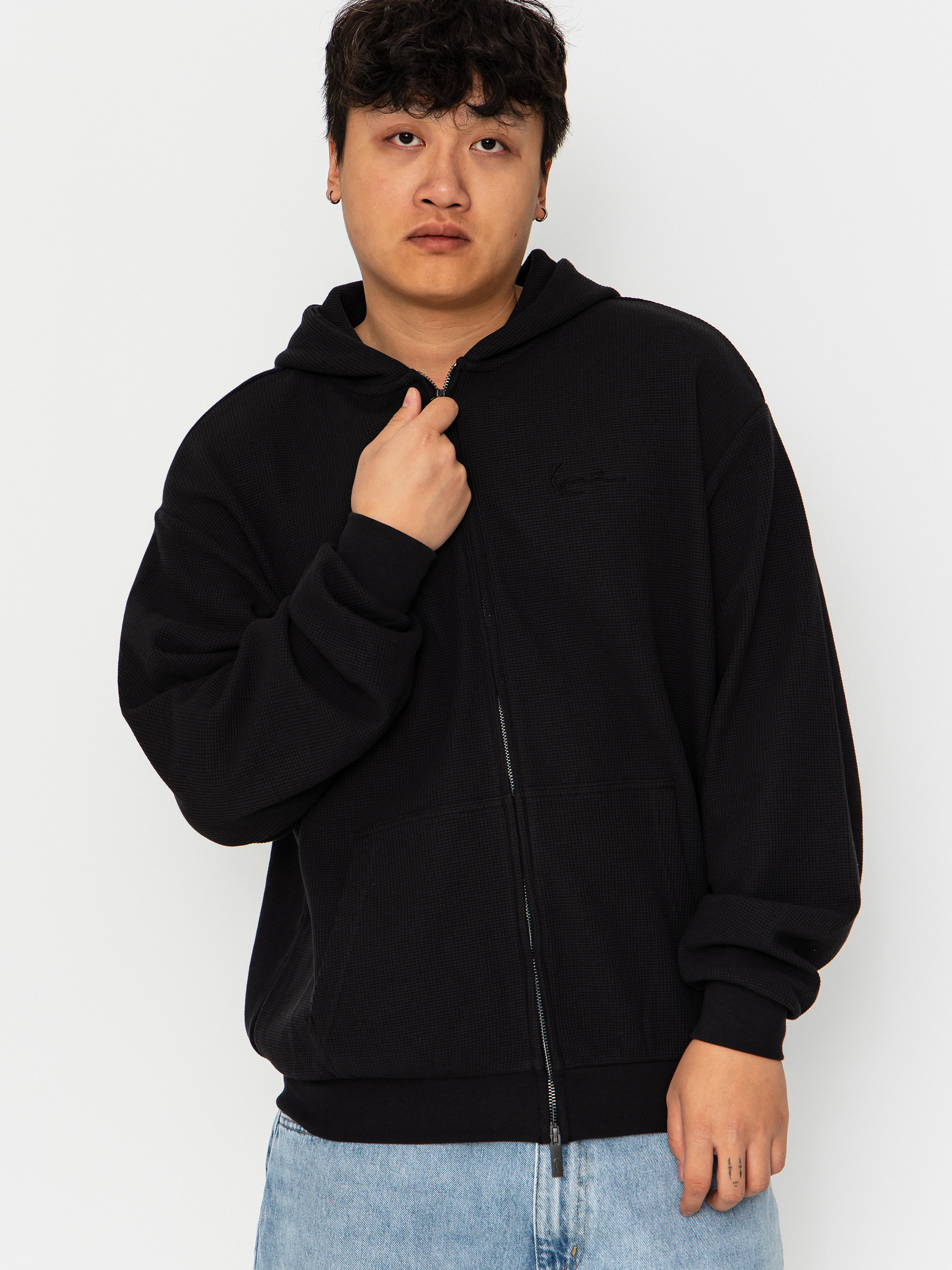 Mikina s kapucí Karl Kani Signature Oversized ZHD (black)