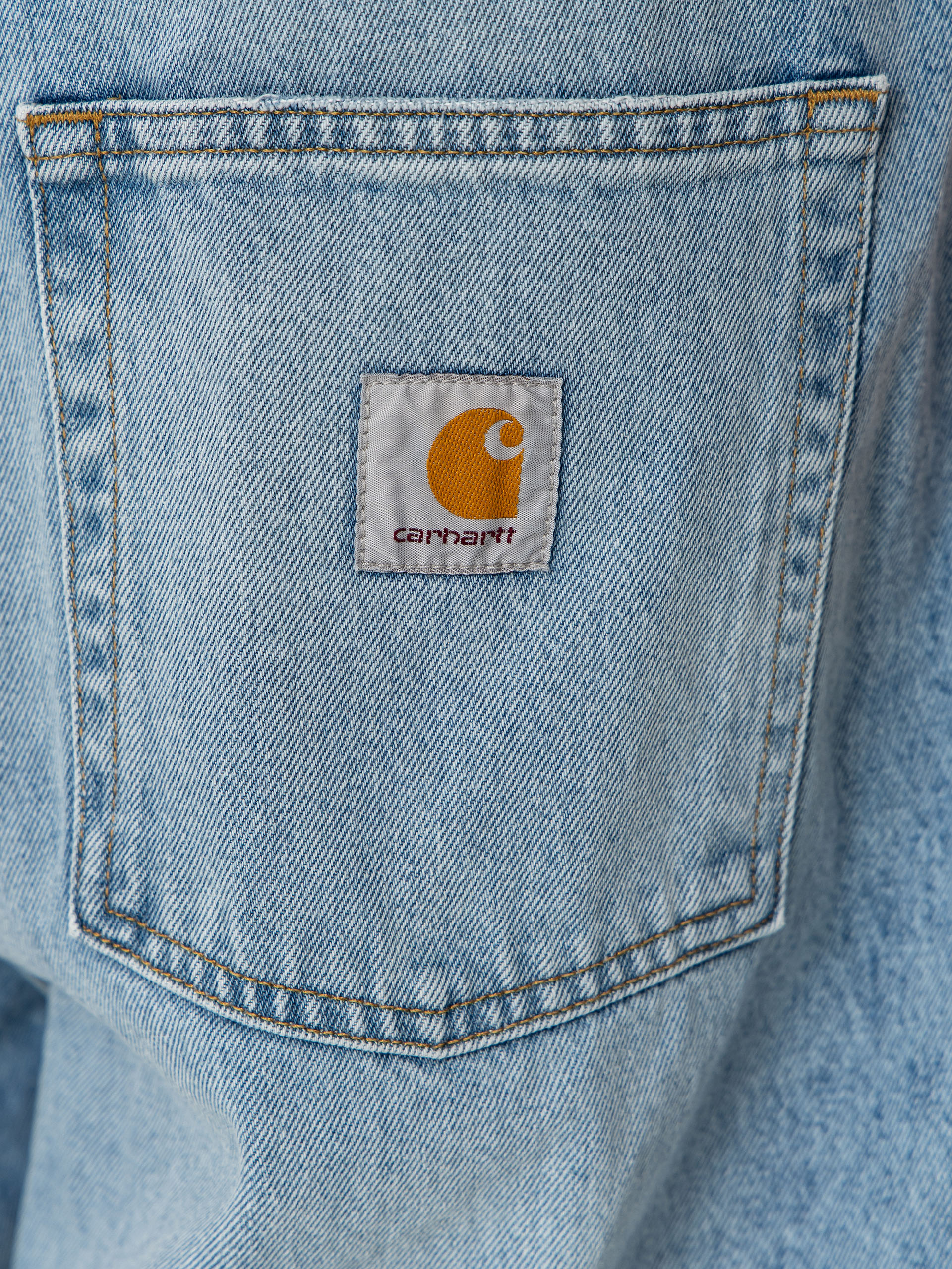 Kraťasy Carhartt WIP Brandon (blue heavy worn bleached)