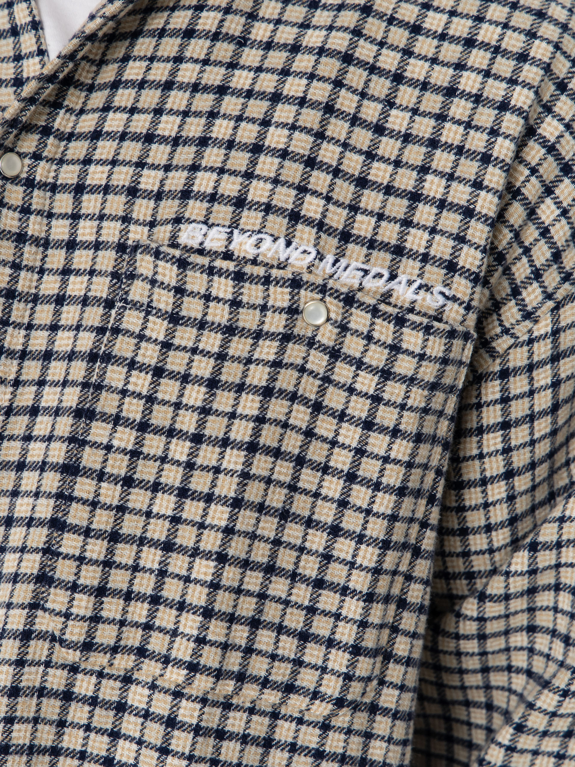 Košile Beyond Medals Checkered (beige)