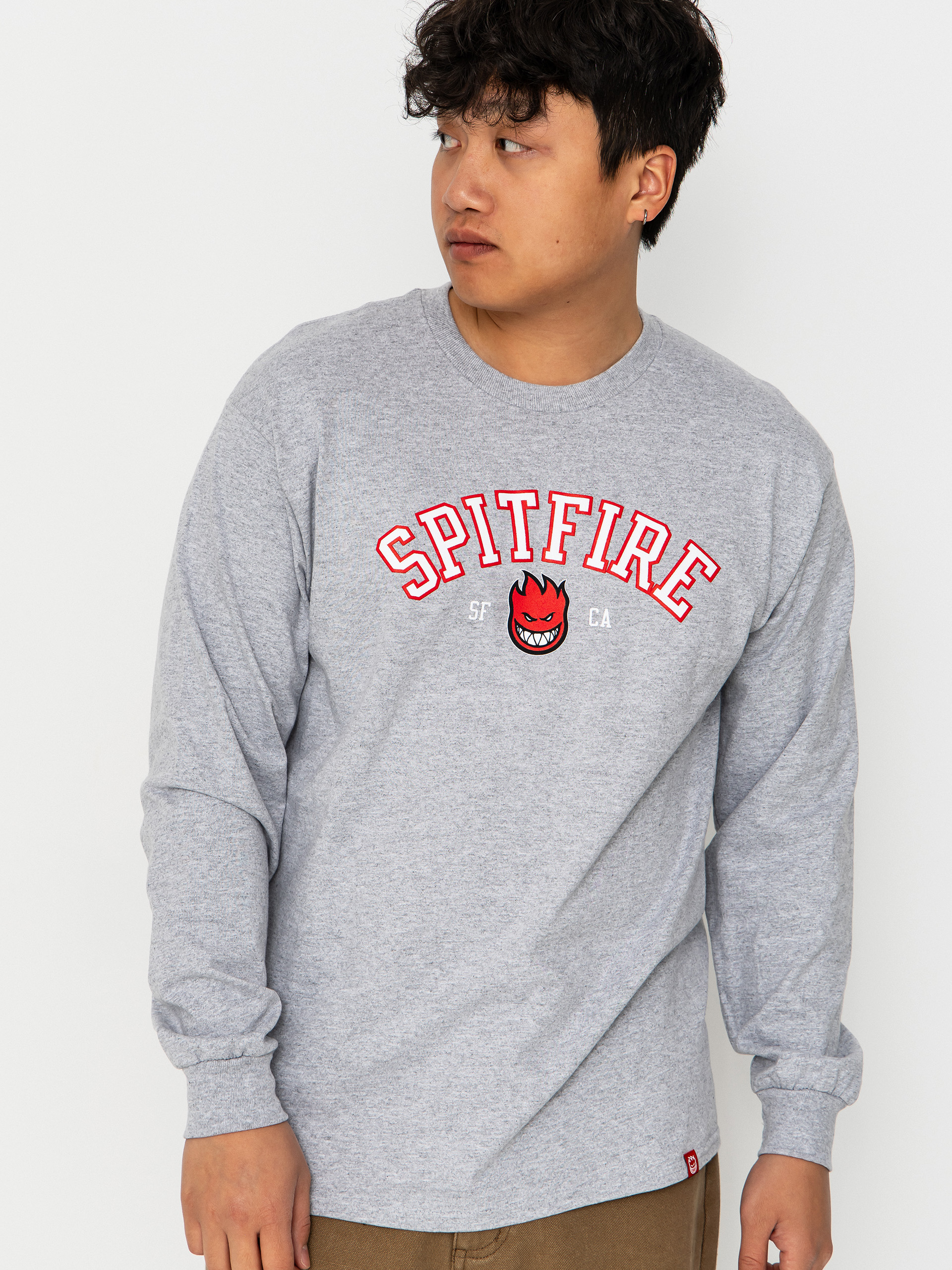 Triko Spitfire Team Bighead (sport grey w/red black white print)