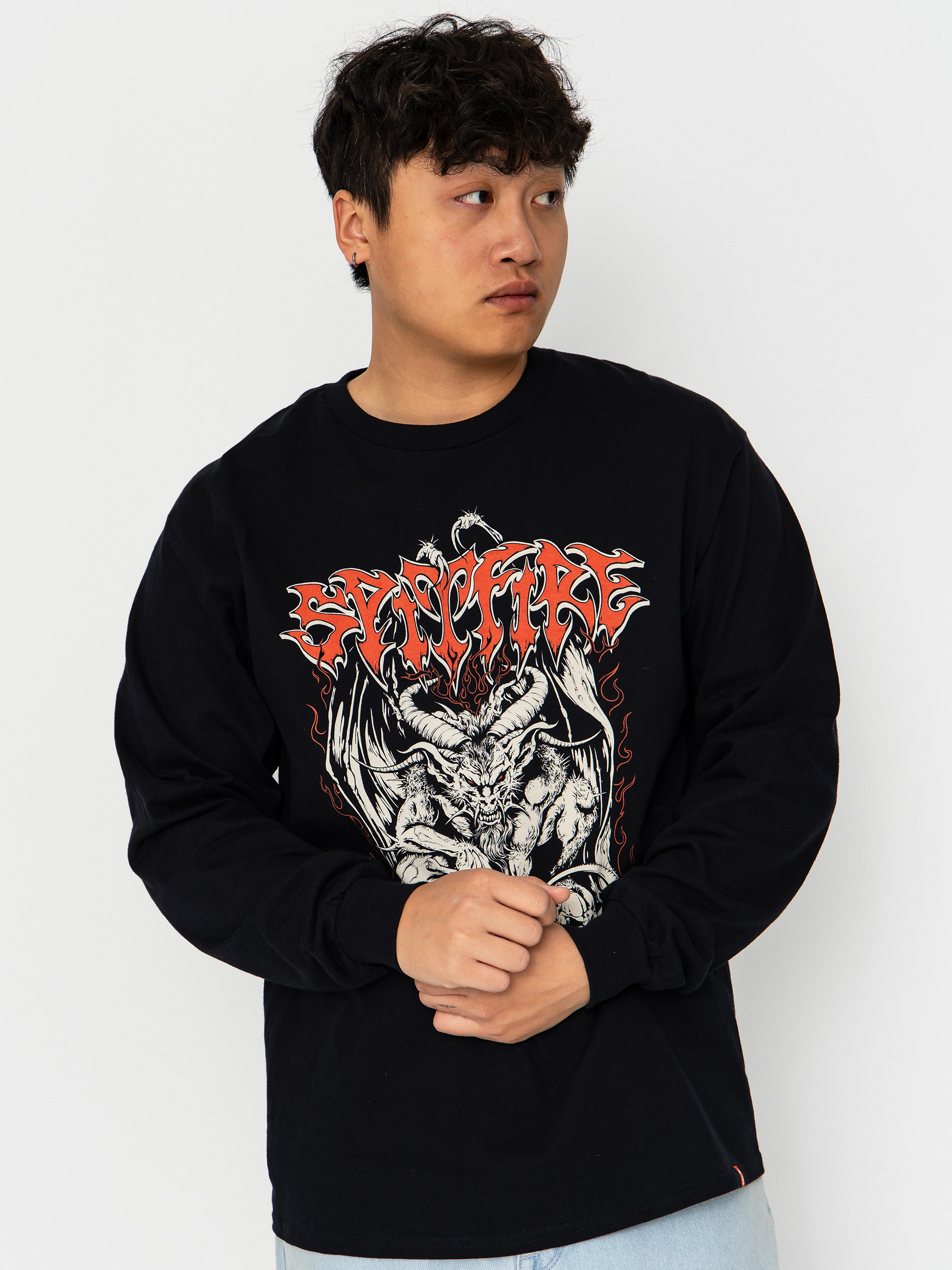 Triko Spitfire Demon (black w/multi color discharge print)