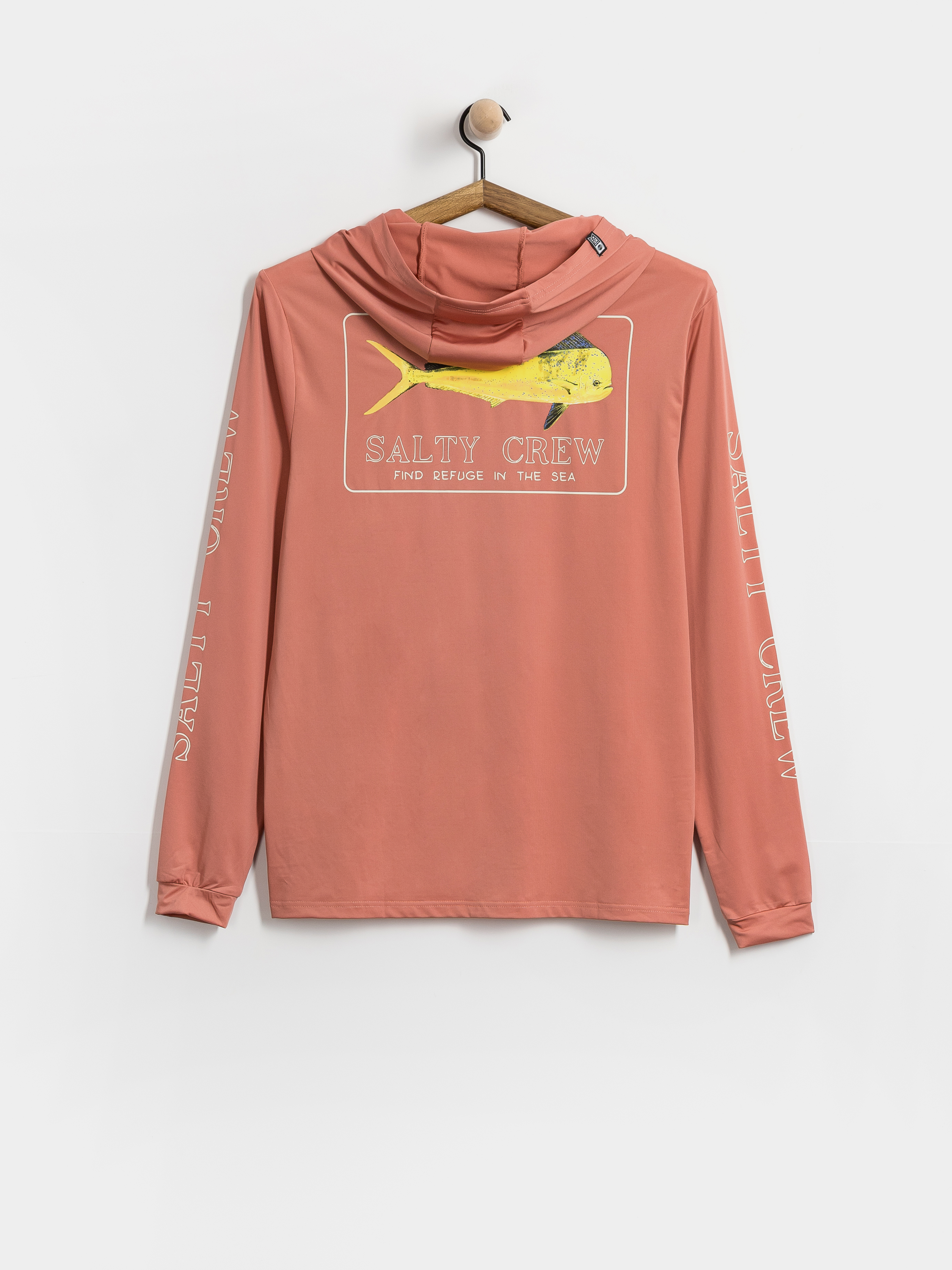 Triko Salty Crew Golden Mahi Hood Sunshirt (coral)