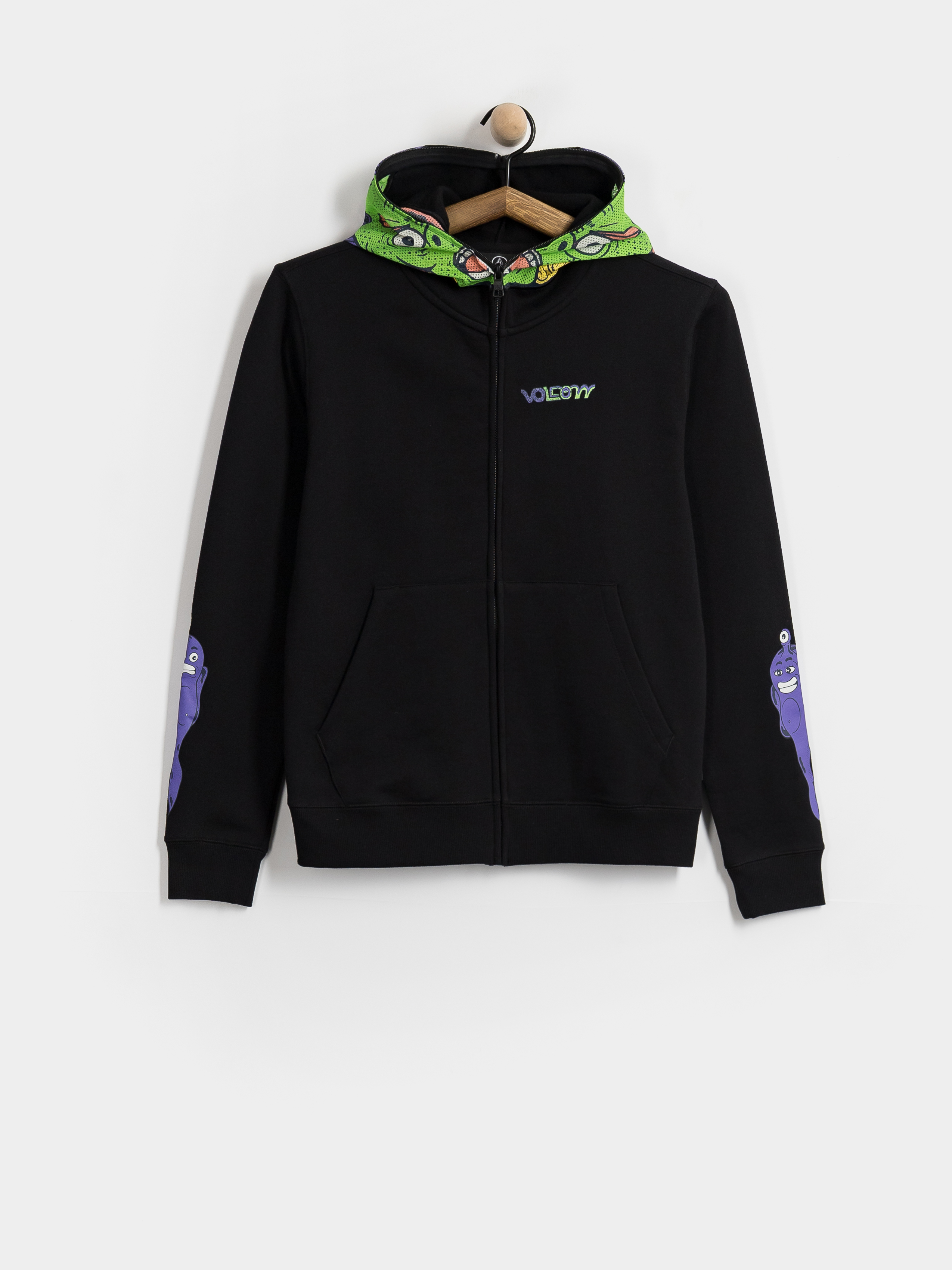 Mikina s kapucí Volcom Fa Ben Sanair Full ZIP JR (black)