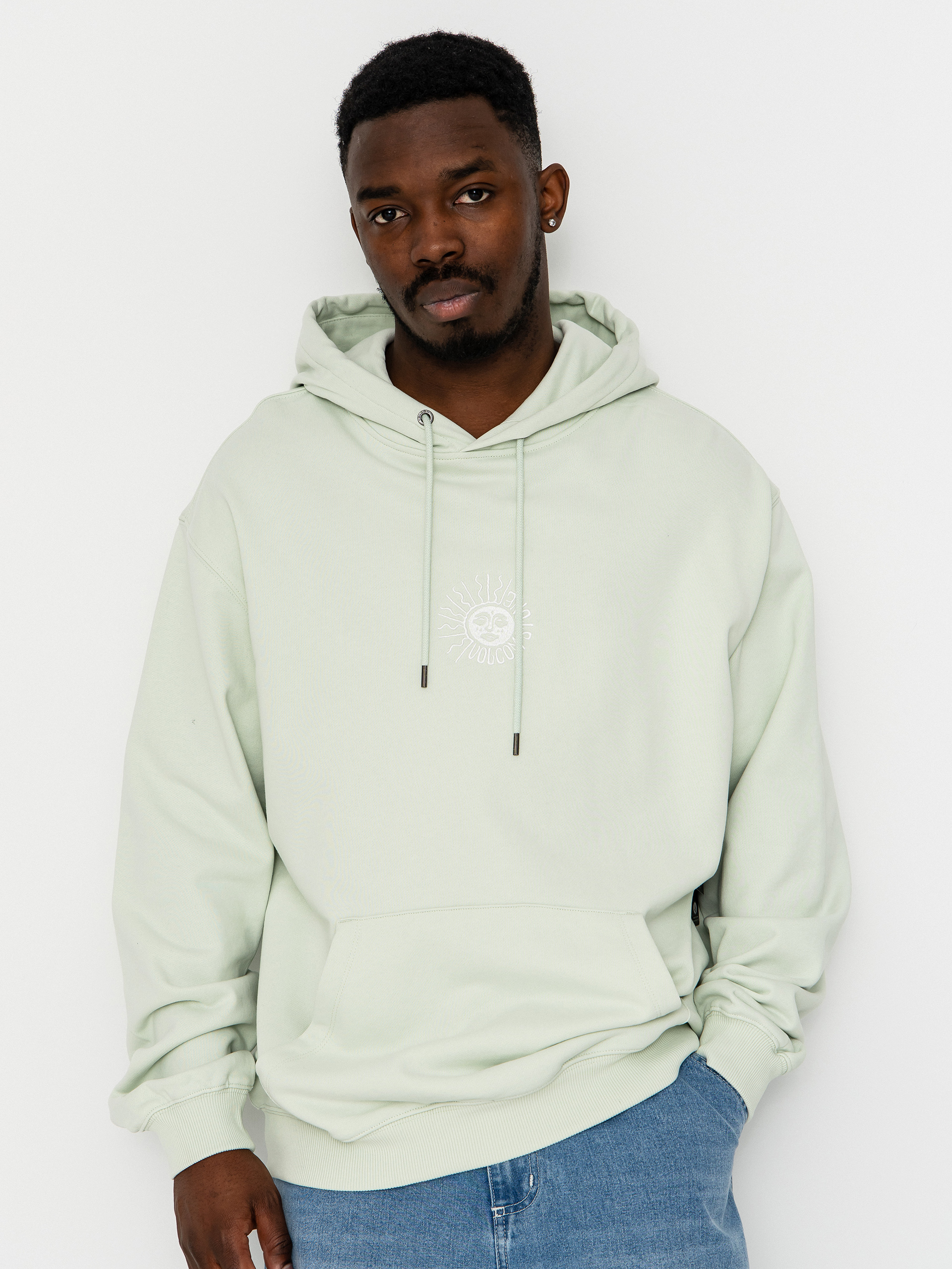Mikina s kapucí Volcom Handerry HD (pale aqua)