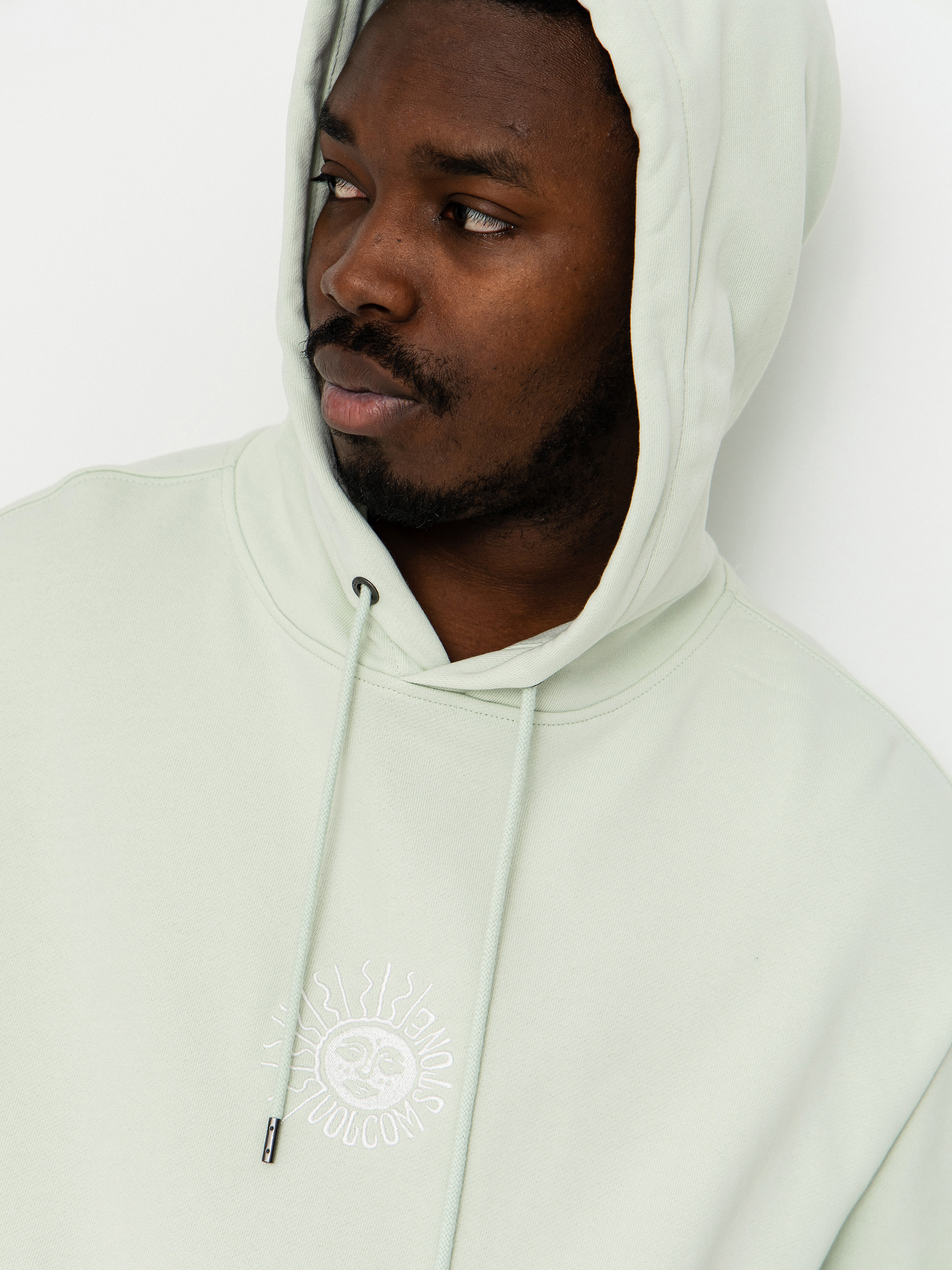 Mikina s kapucí Volcom Handerry HD (pale aqua)