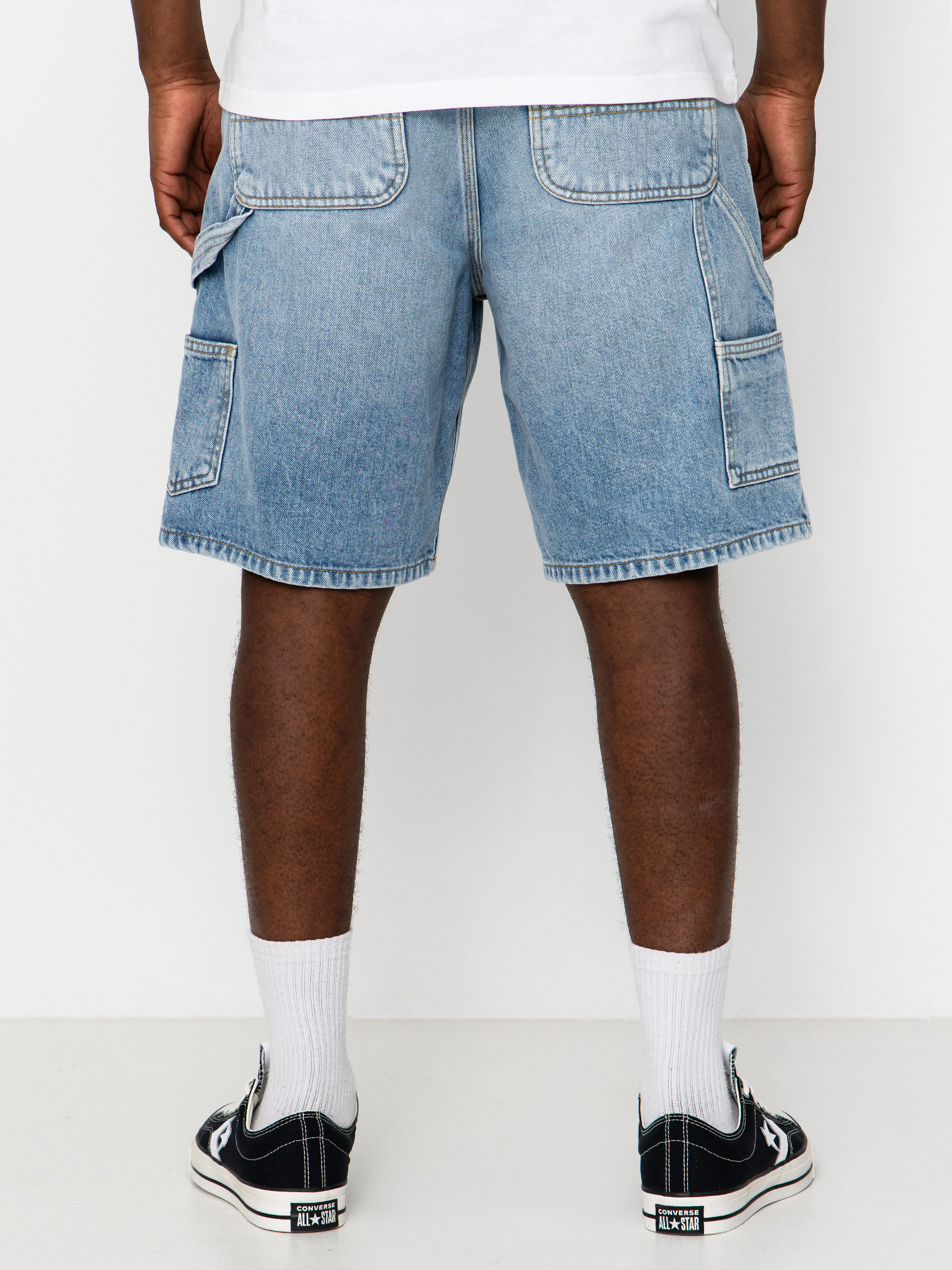 Kraťasy Carhartt WIP Double Knee (blue heavy worn bleached)