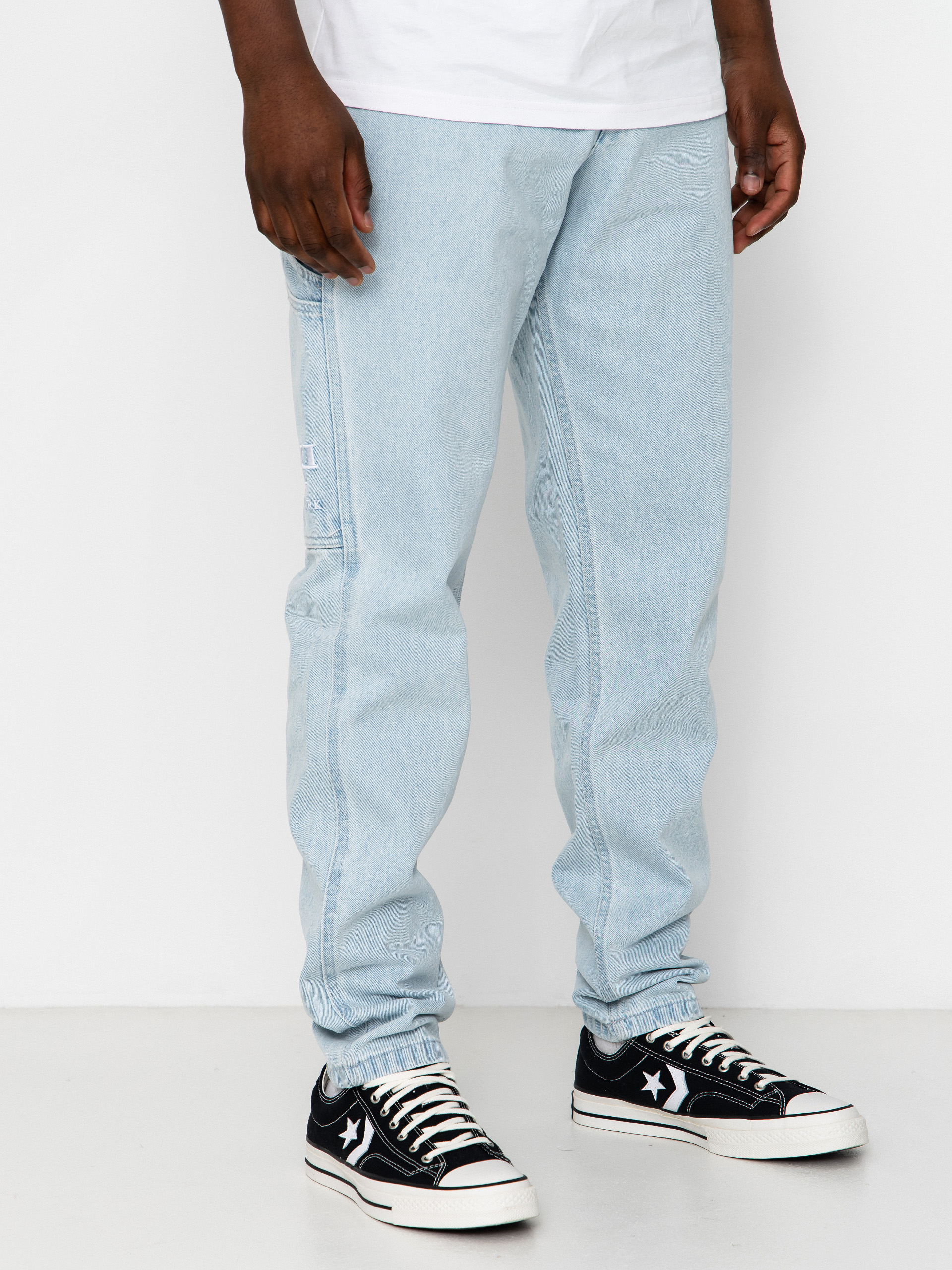 Kalhoty Karl Kani Retro Tapered Workwear Denim (bleached blue)