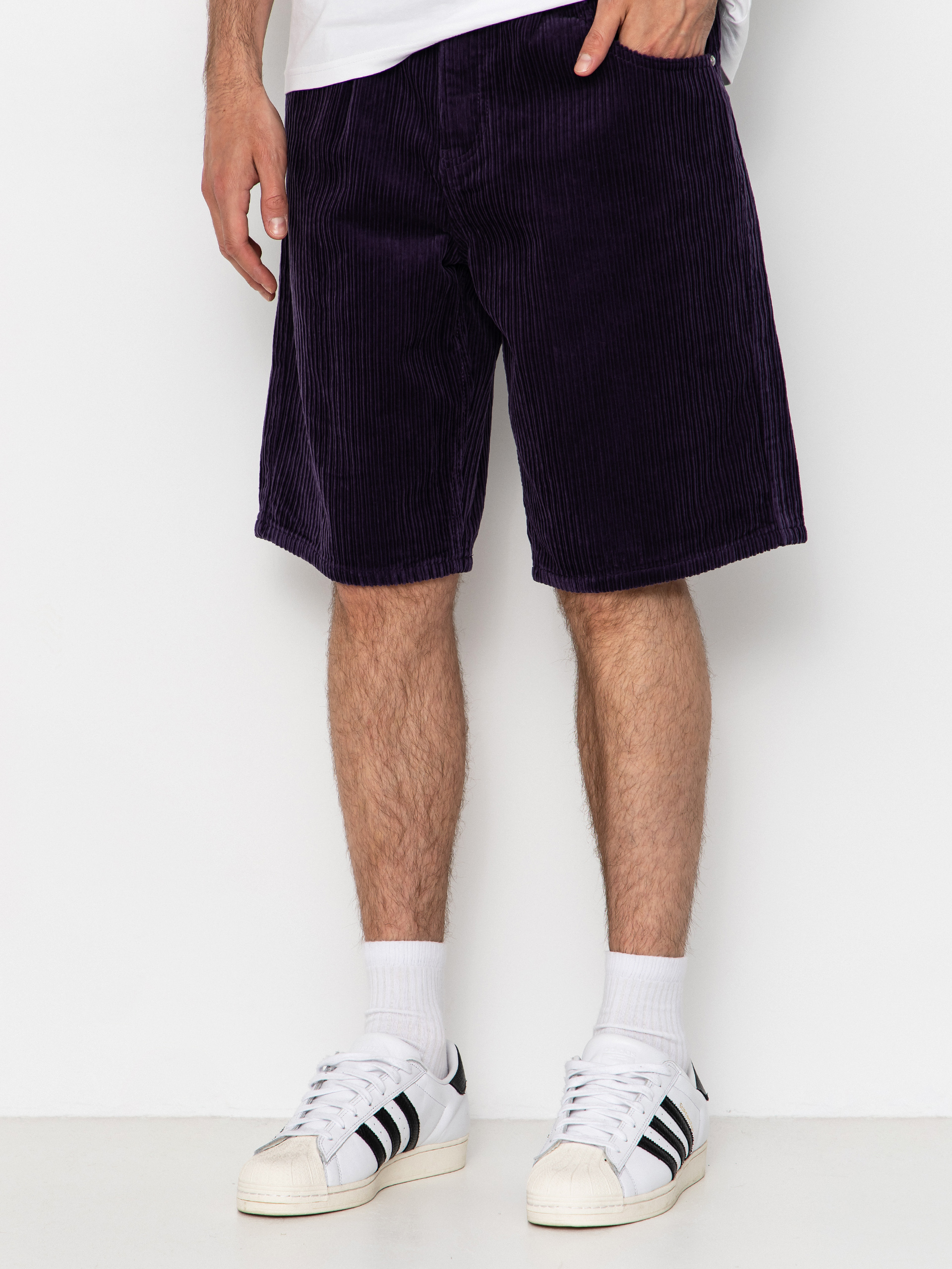 Kraťasy HUF Cromer Corduroy (dark berry)
