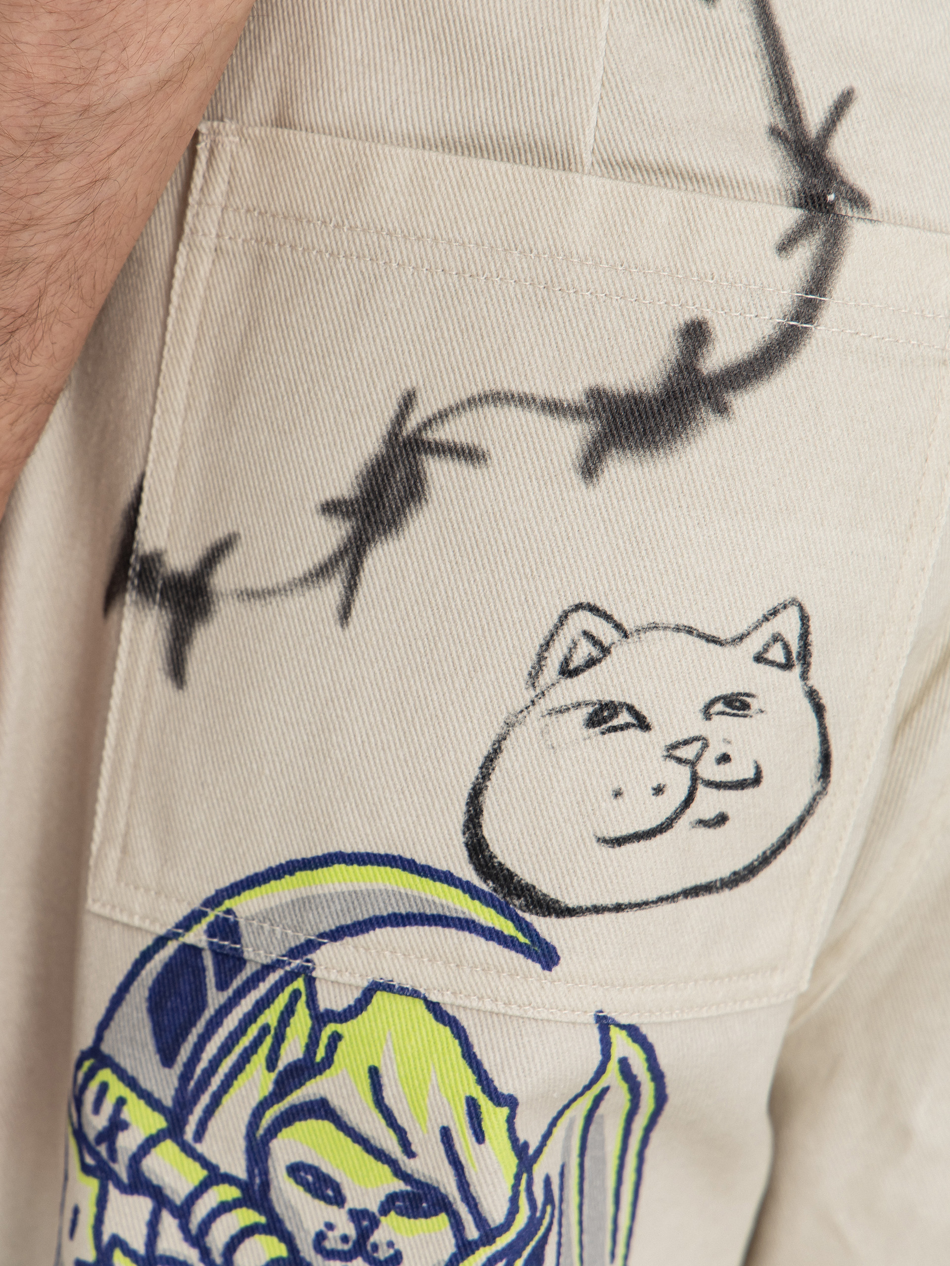 Kalhoty RipNDip Goosebumps Wide Fit (bone)