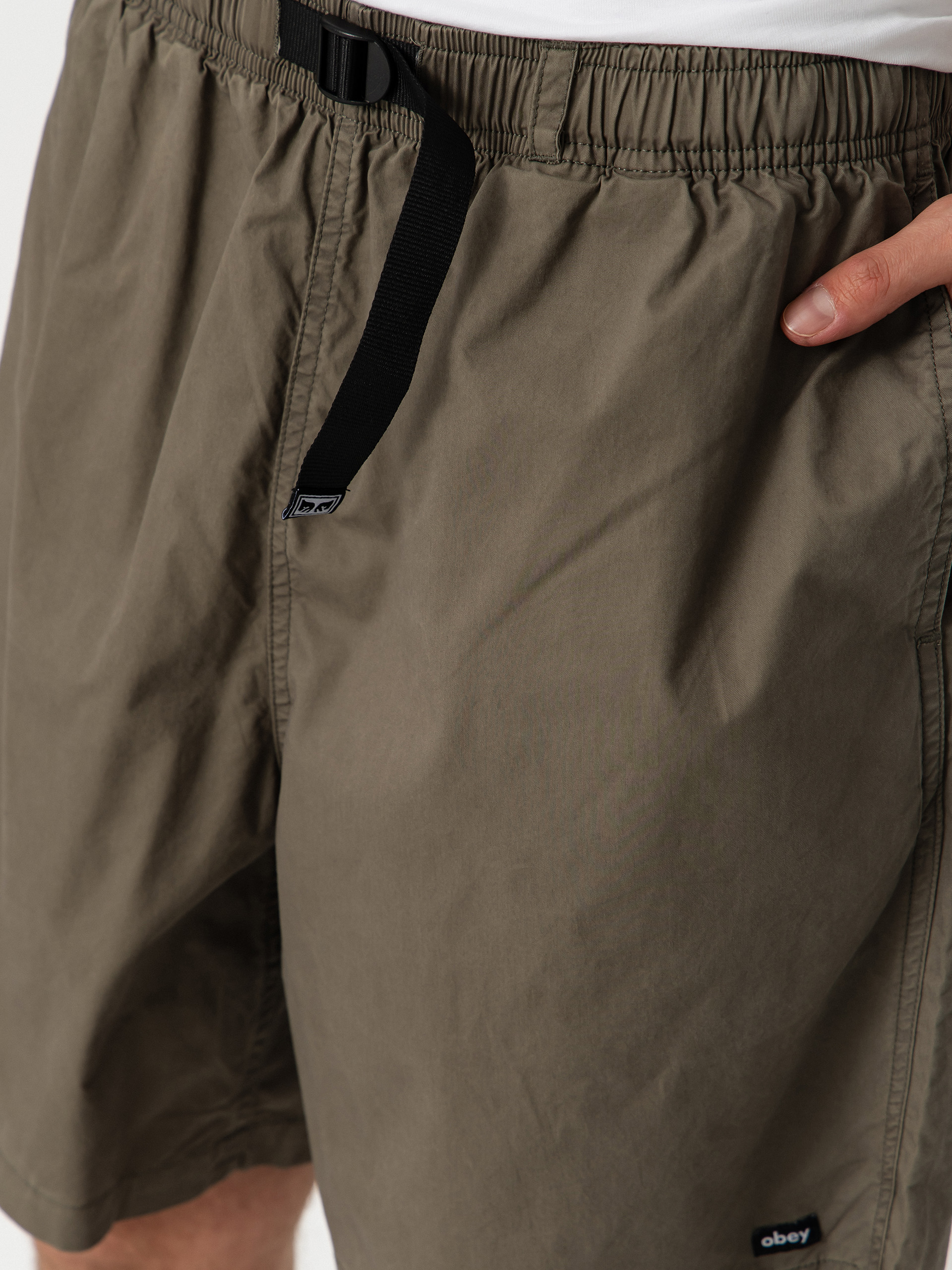 Kraťasy OBEY Easy Trail (smokey olive faded wash)