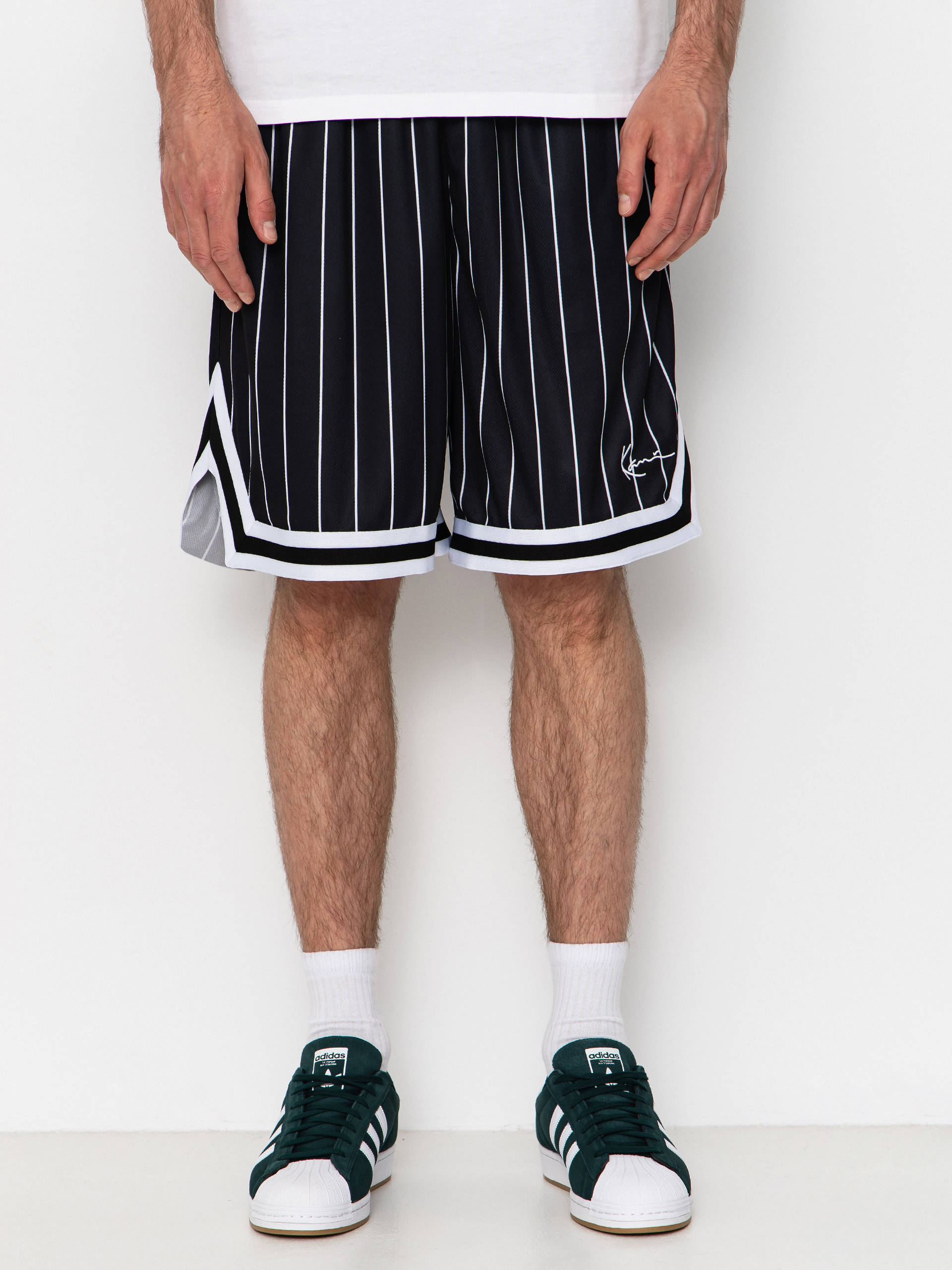 Krau0165asy Karl Kani Small Signature Pinstripe Mesh (black/white)