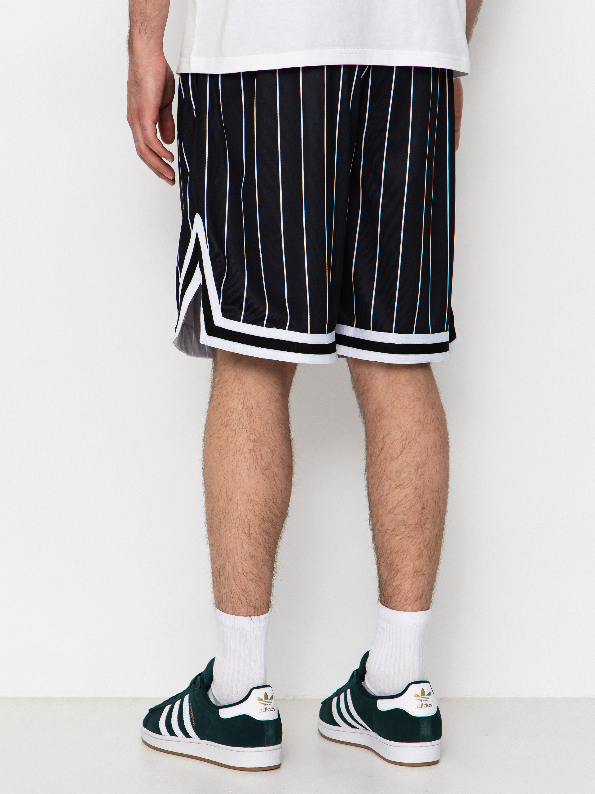 Kraťasy Karl Kani Small Signature Pinstripe Mesh (black/white)