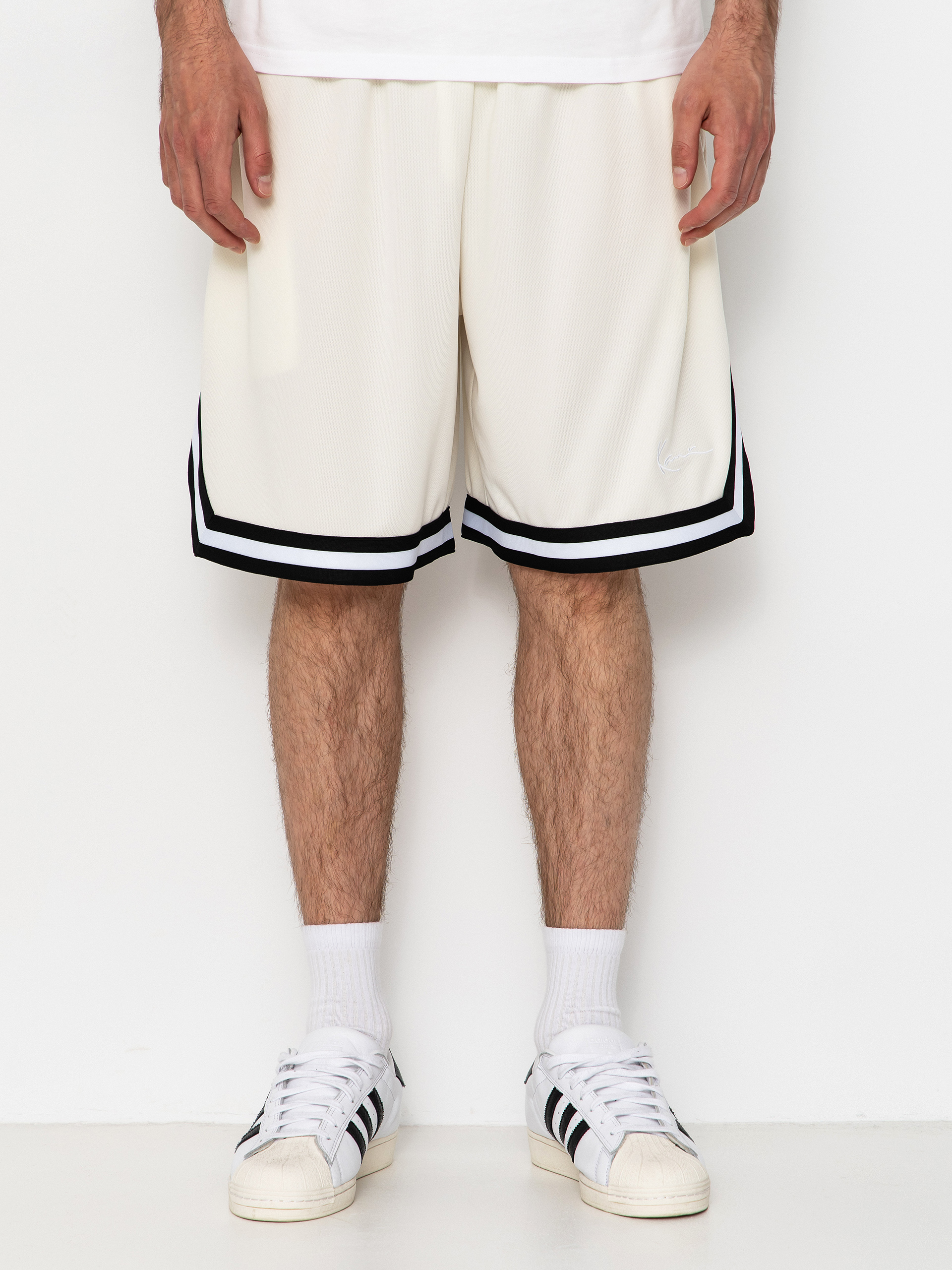 Kraťasy Karl Kani Small Signature Essential Mesh (off white)