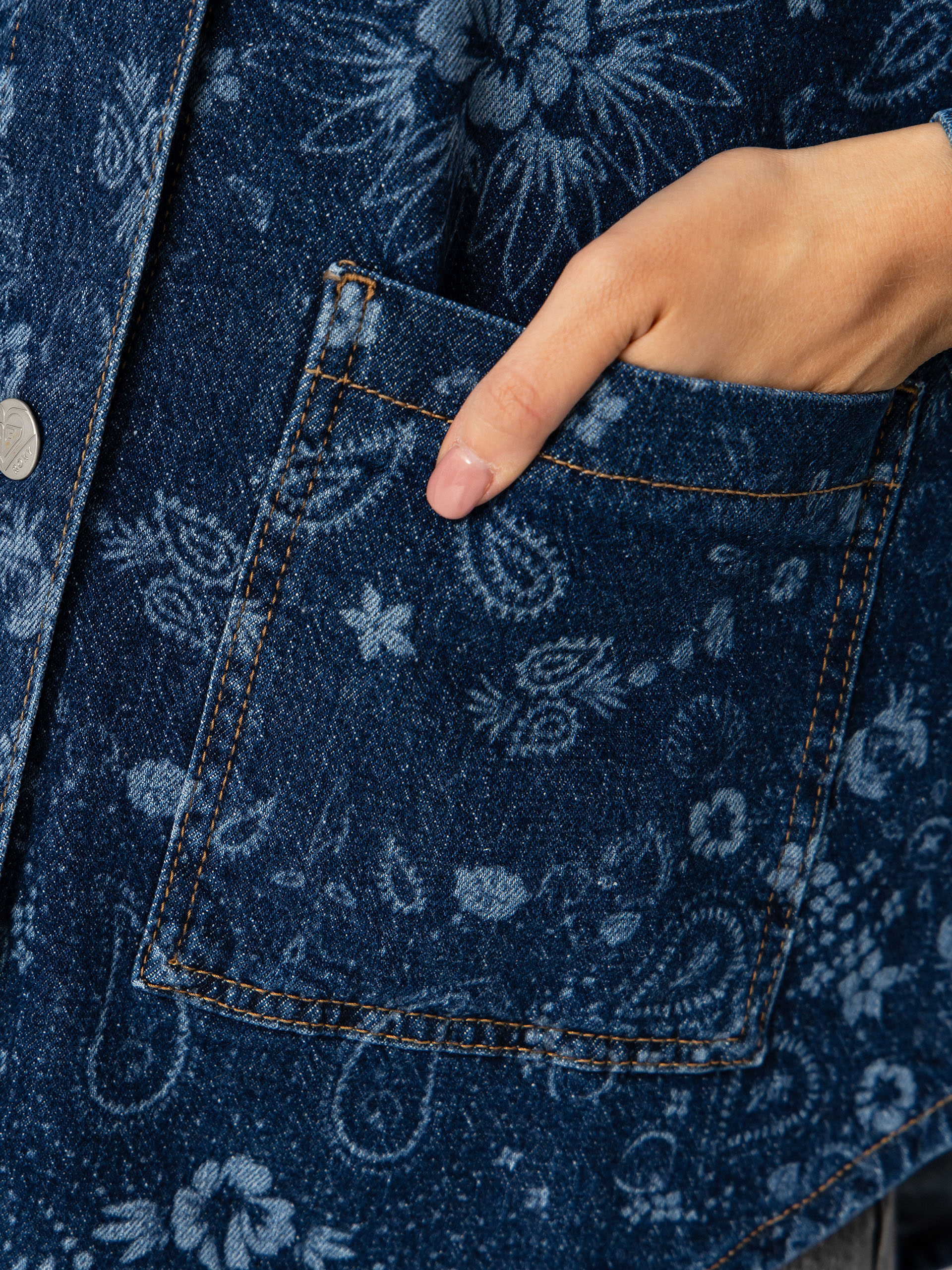 Košile Roxy Kick Back Washed Denim Wmn (ocean blue)