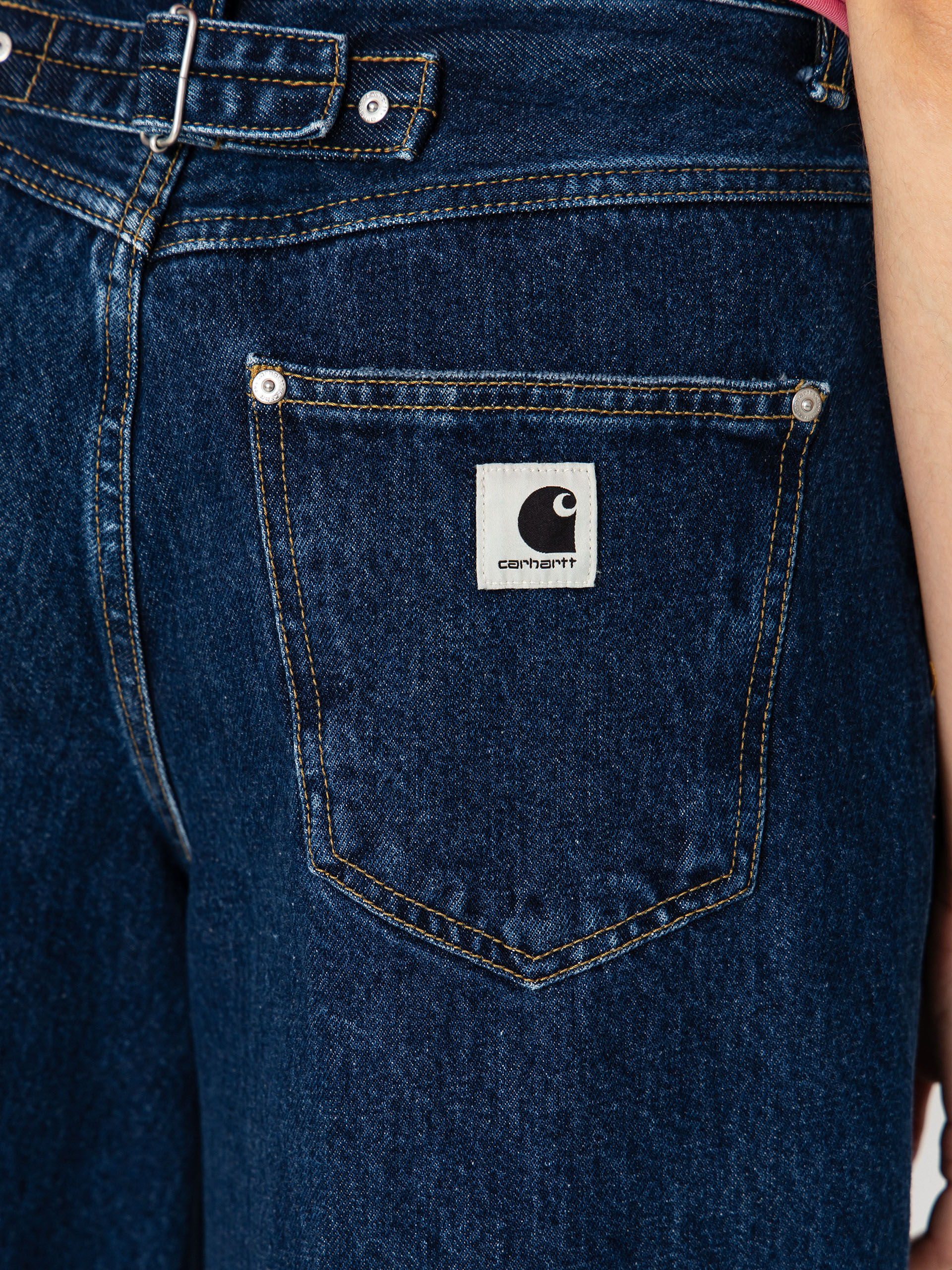 Kraťasy Carhartt WIP Belmont Wmn (blue stone washed)