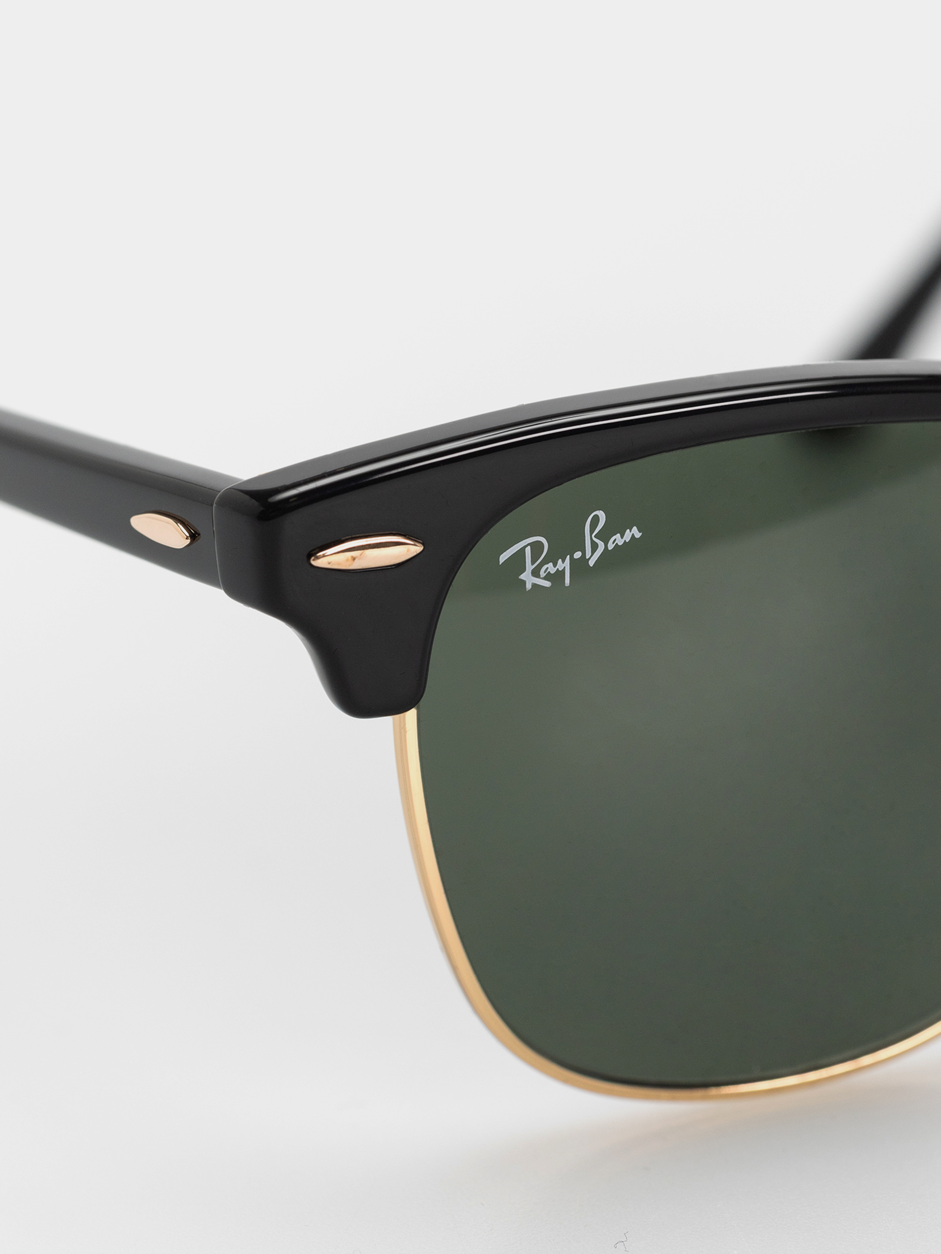 Sluneční brýle Ray-Ban Clubmaster Classic (polerowany czarno-złote/zielone g-15)
