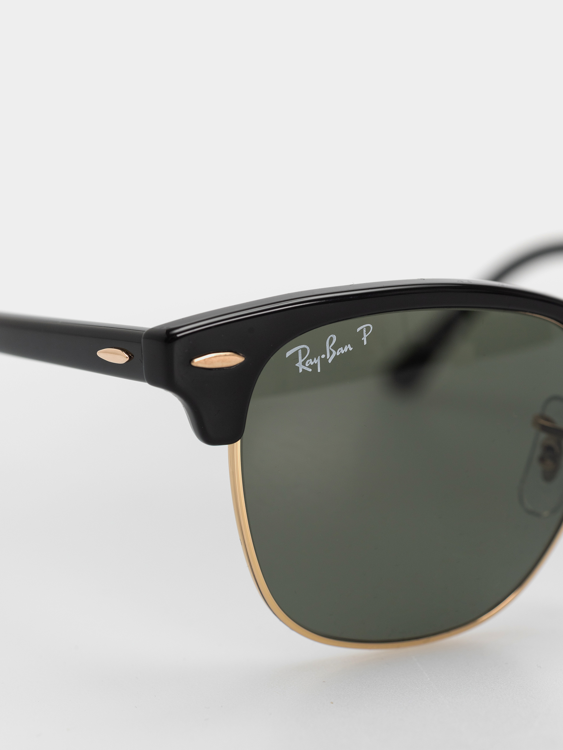 Sluneční brýle Ray-Ban Clubmaster Classic (polerowany czarny i złoty/zielony g-15 polaryzowany)