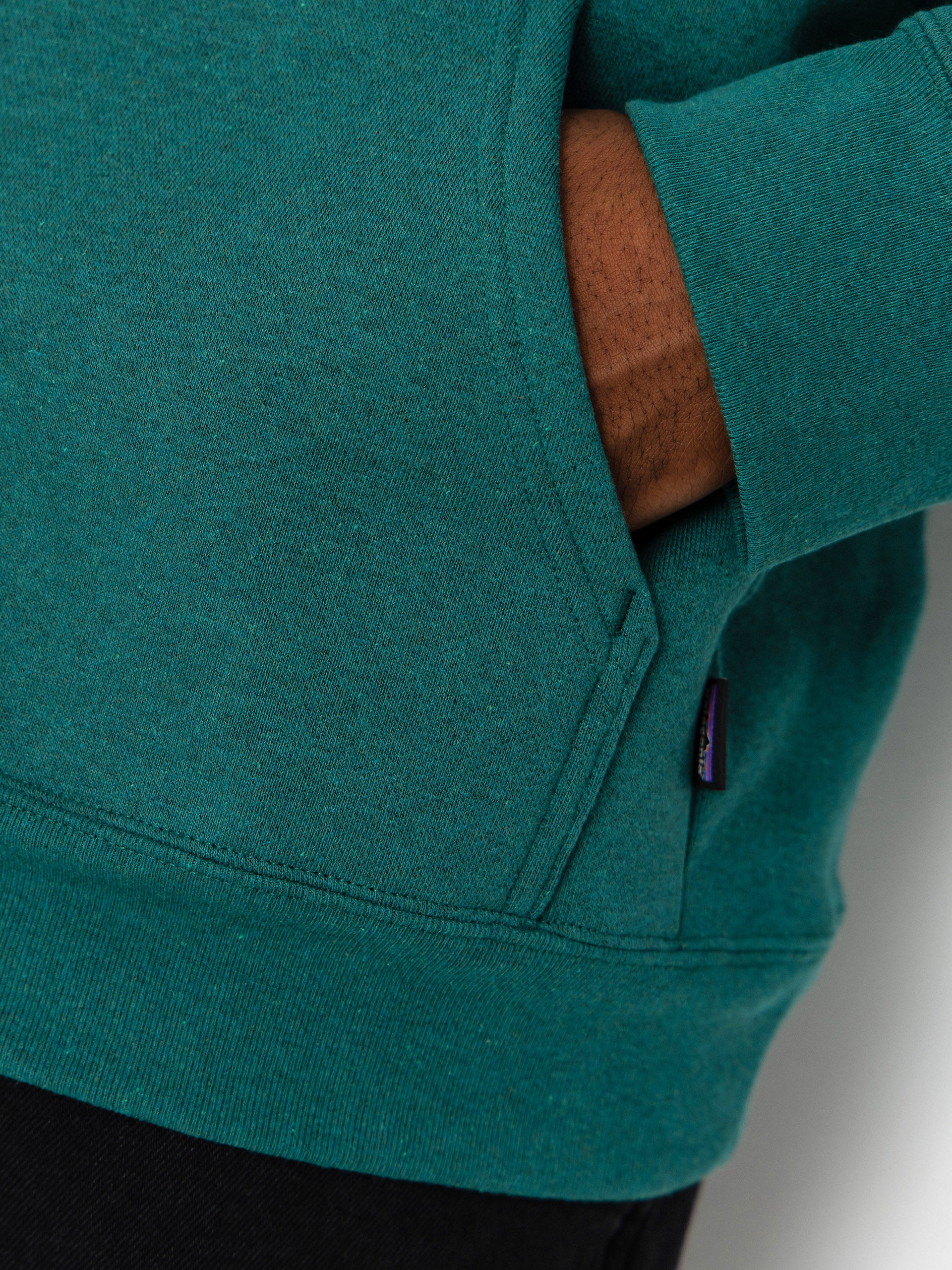 Mikina s kapucí Patagonia P 6 Label Uprisal HD (gem green)