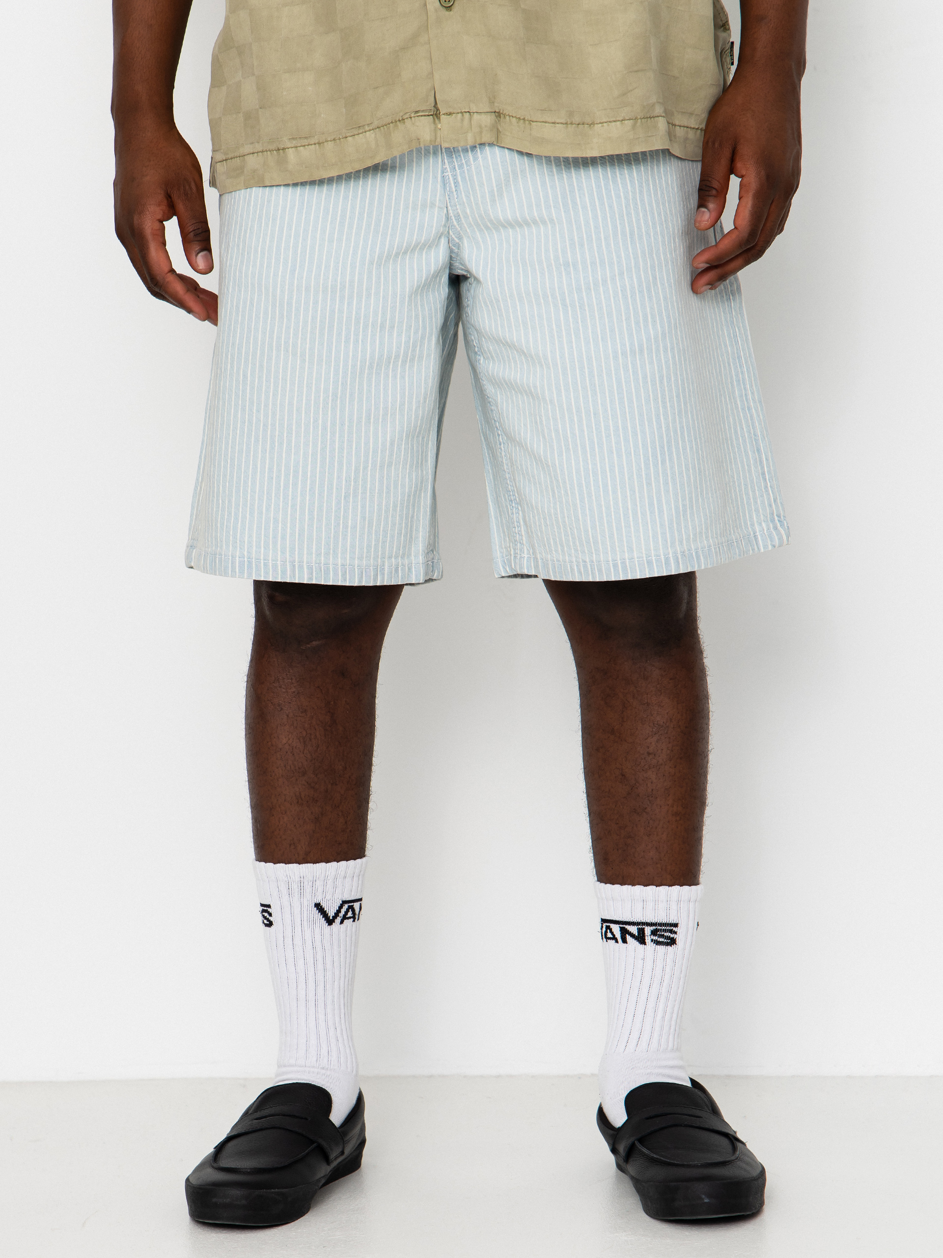 Kraťasy Vans Check 5 Baggy Striped Denim (blue ice stripe)