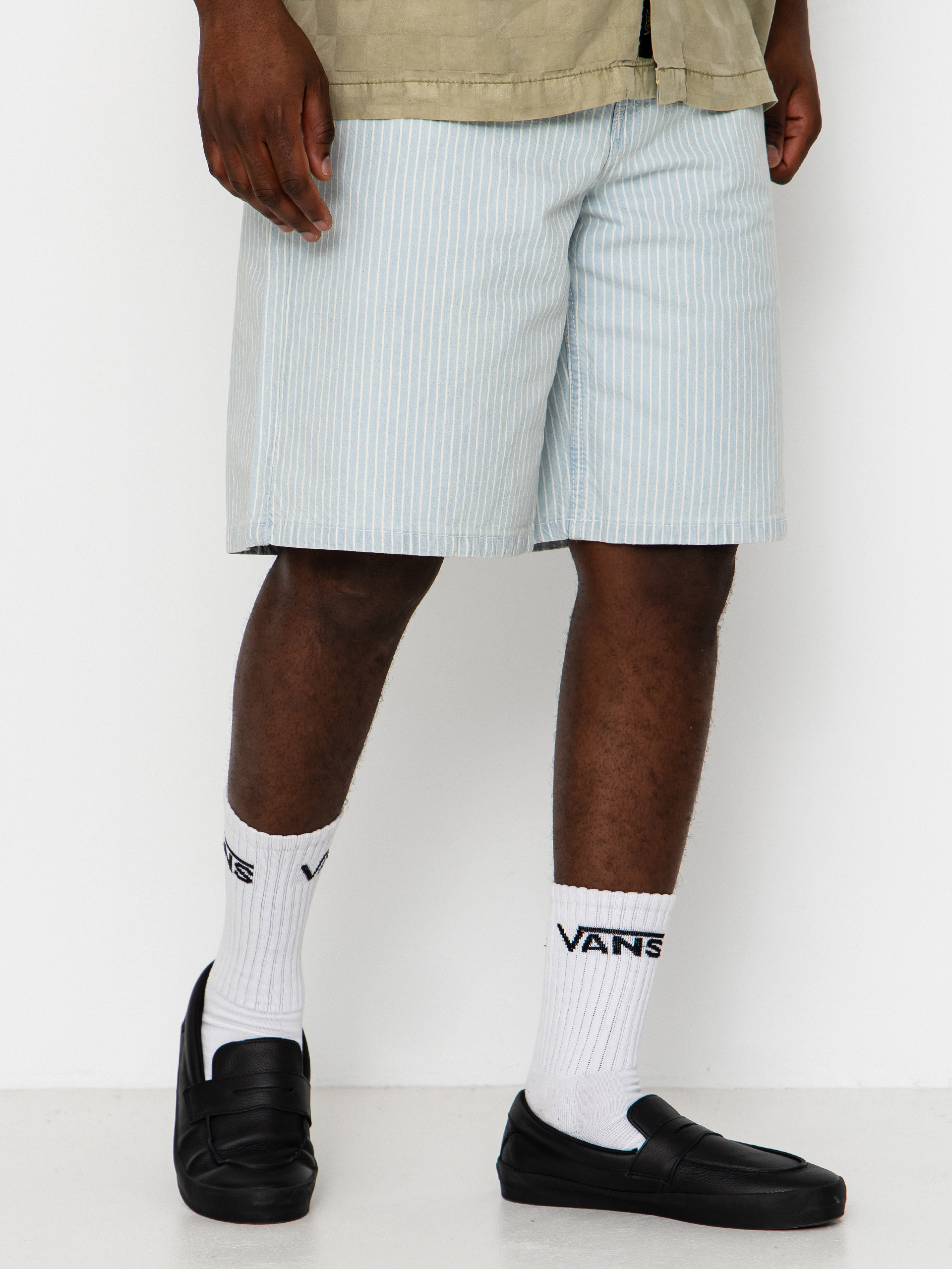 Kraťasy Vans Check 5 Baggy Striped Denim (blue ice stripe)