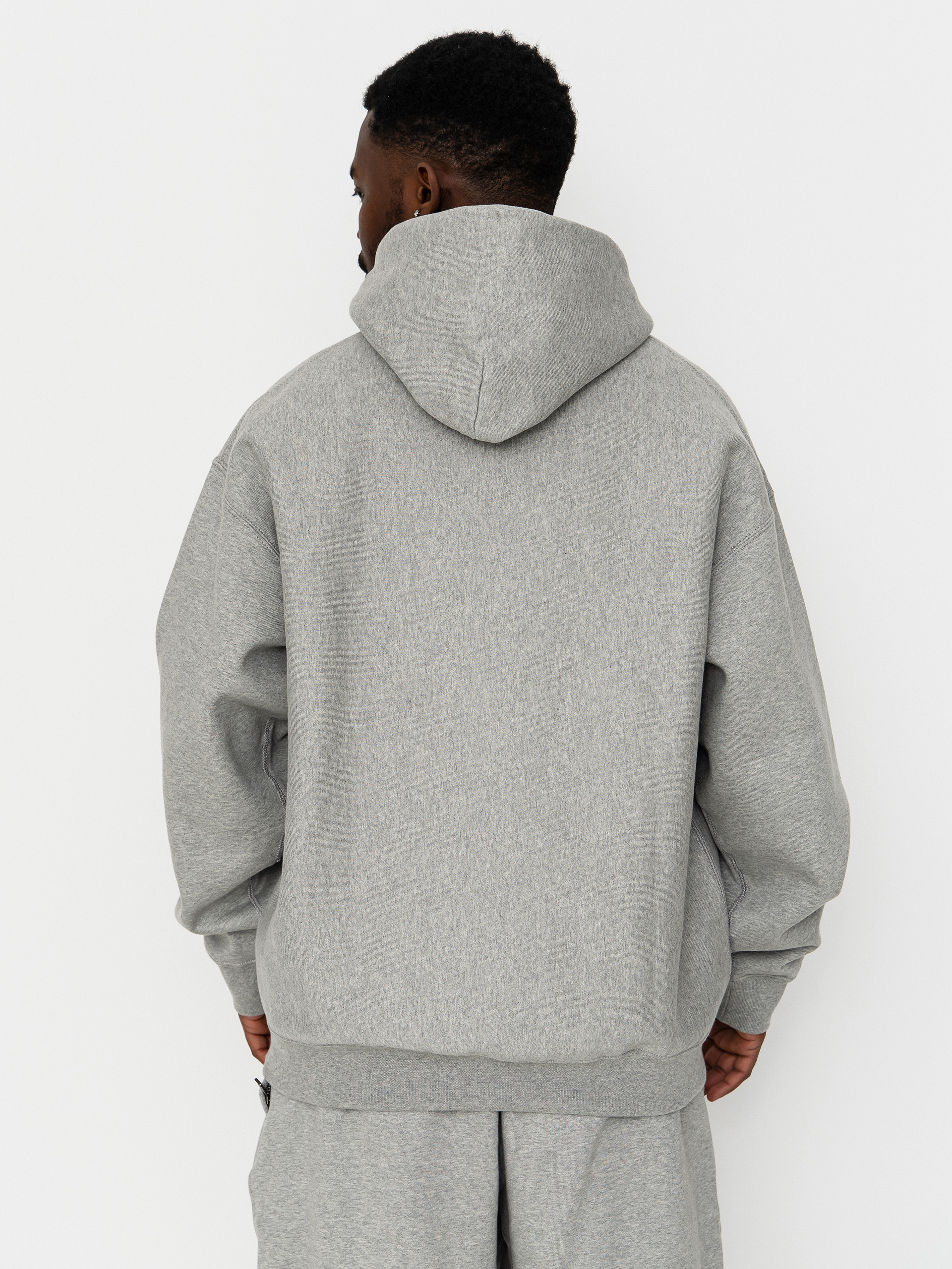 Mikina s kapucí Nike SB Solo Swoosh HD (dk grey heather/lt smoke grey/white)
