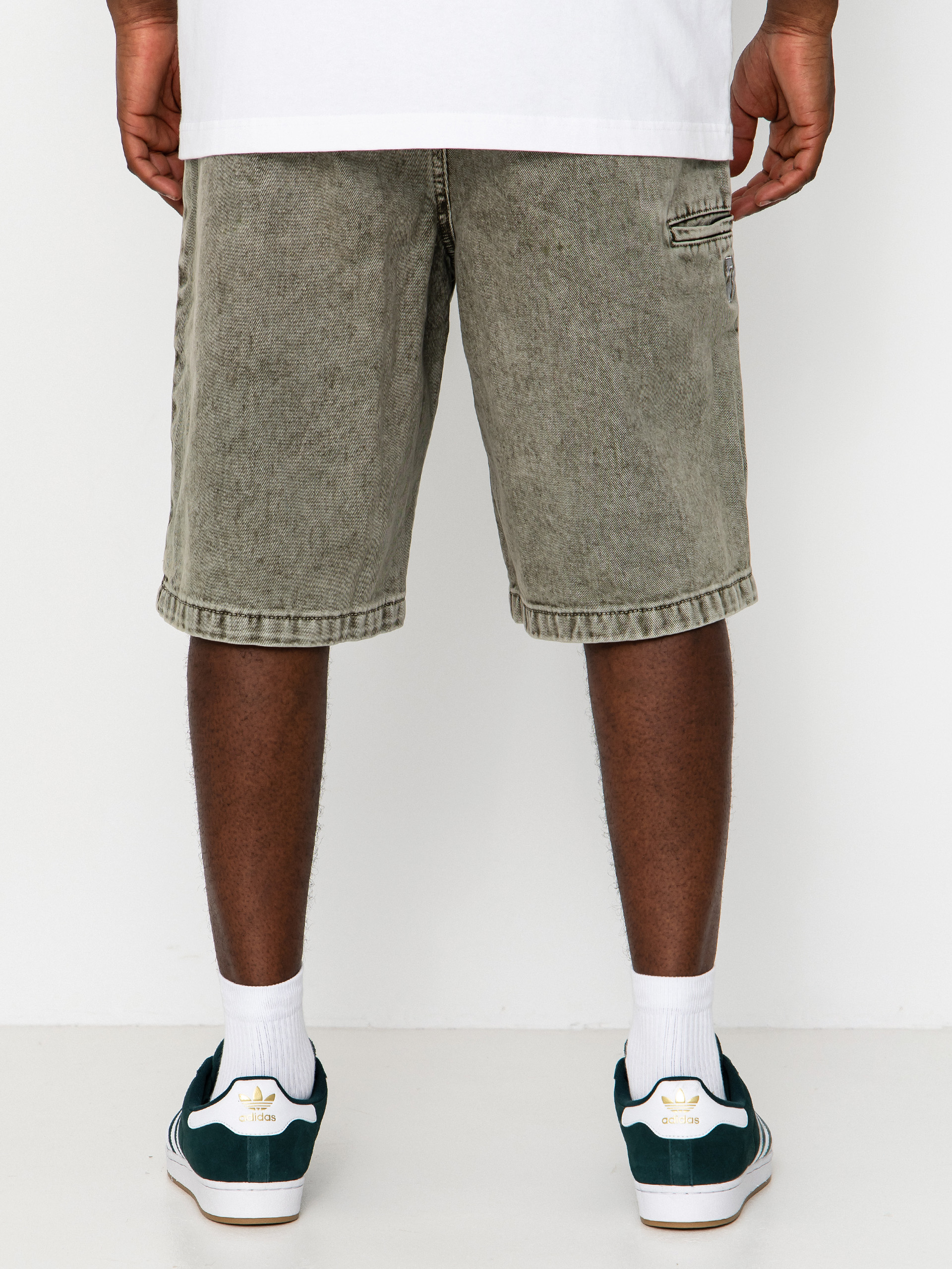 Kraťasy Poetic Collective Painter (grey denim wash)