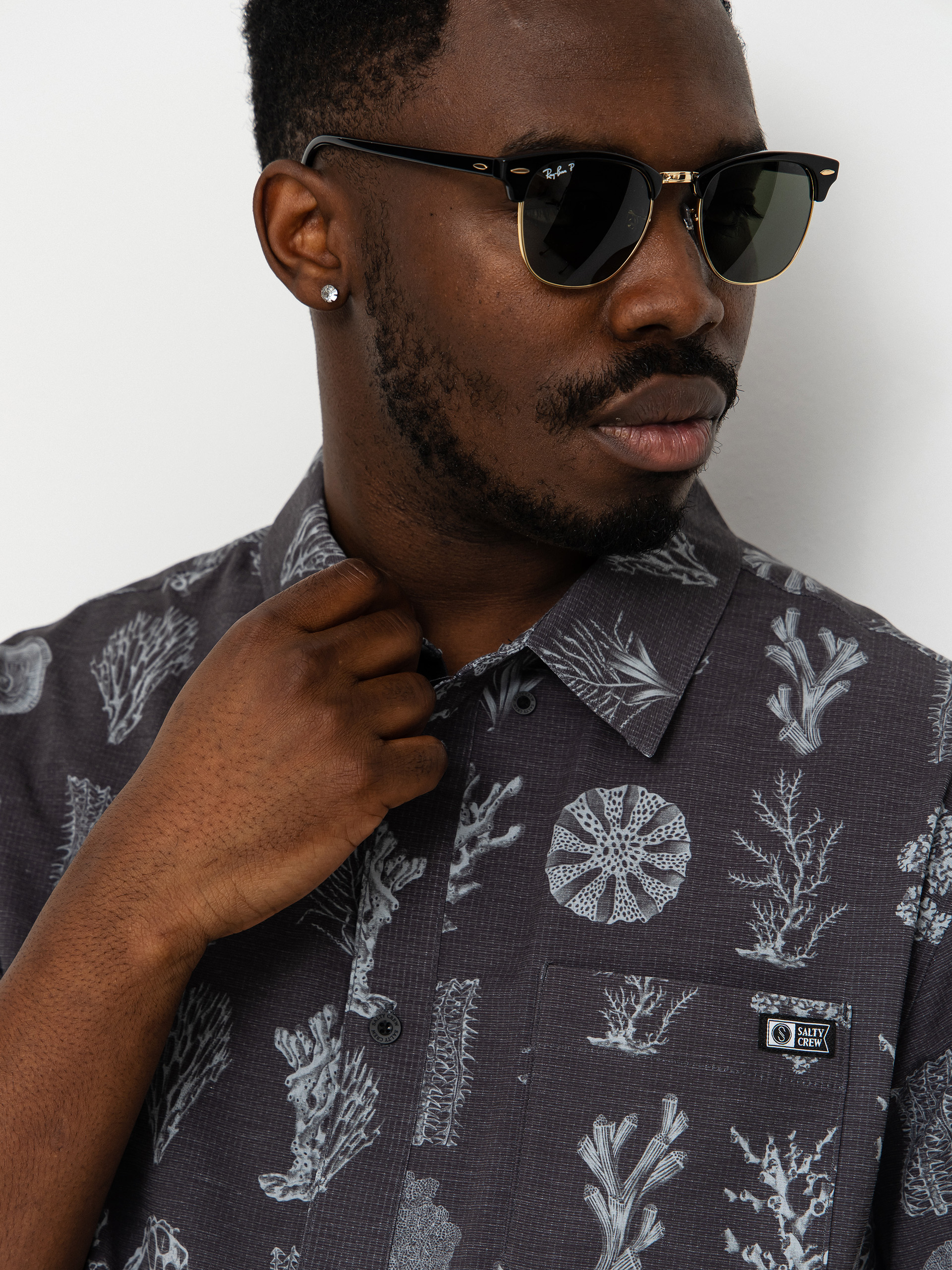 Košile Salty Crew Breezer Perf Button Up (phantom)