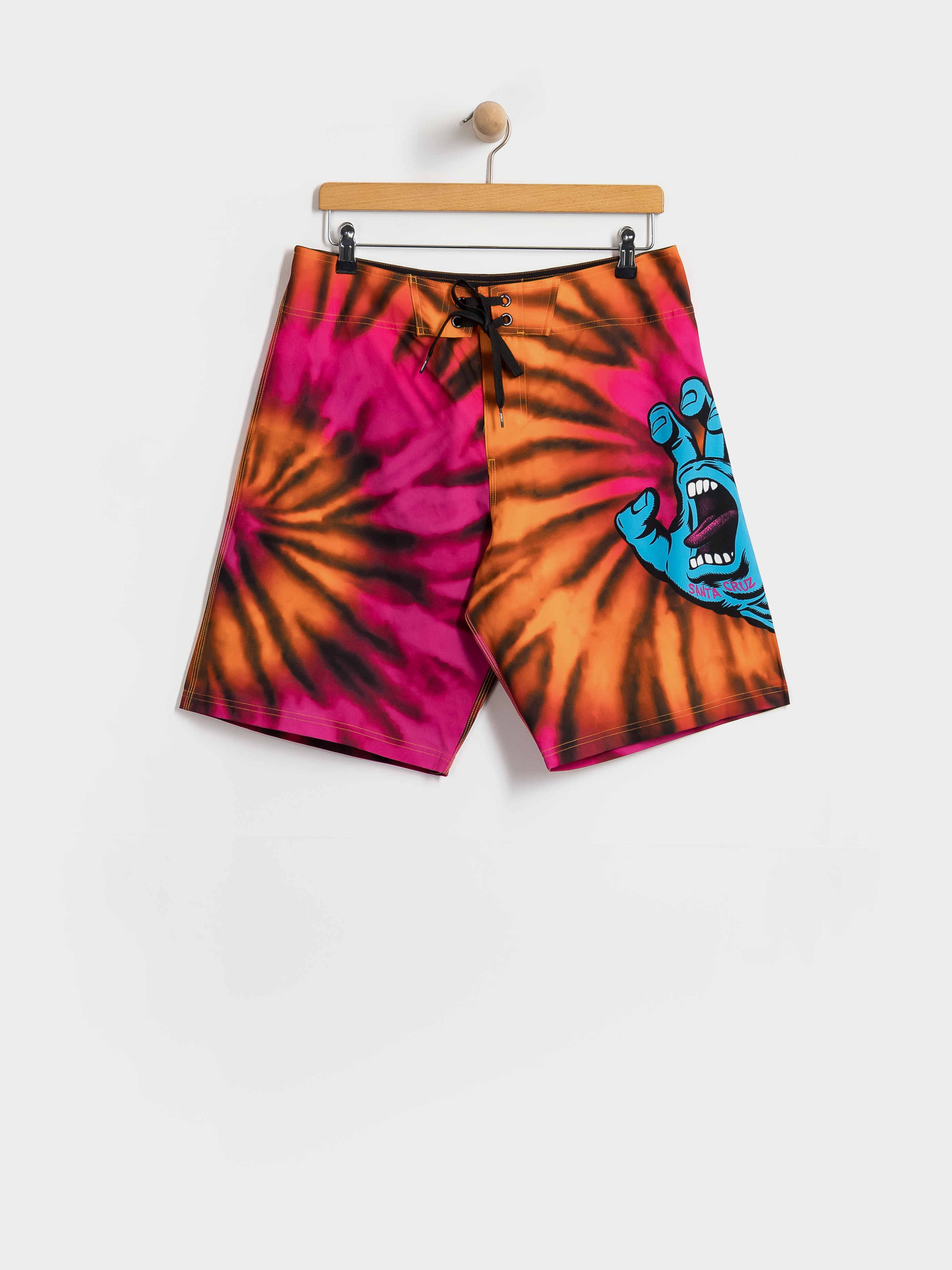 Kraťasy Santa Cruz Screaming Hand Boardshort (pink/orange tie dye)