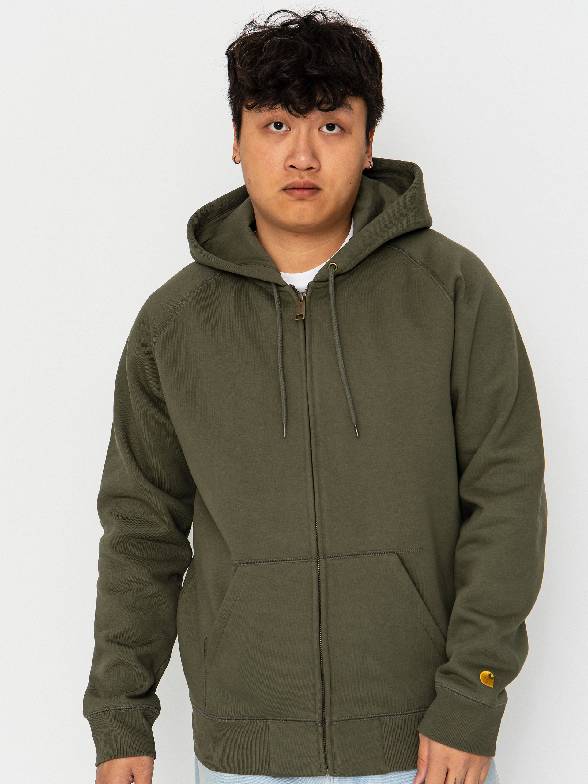 Mikina s kapucu00ed Carhartt WIP Chase ZHD (leaf/gold)