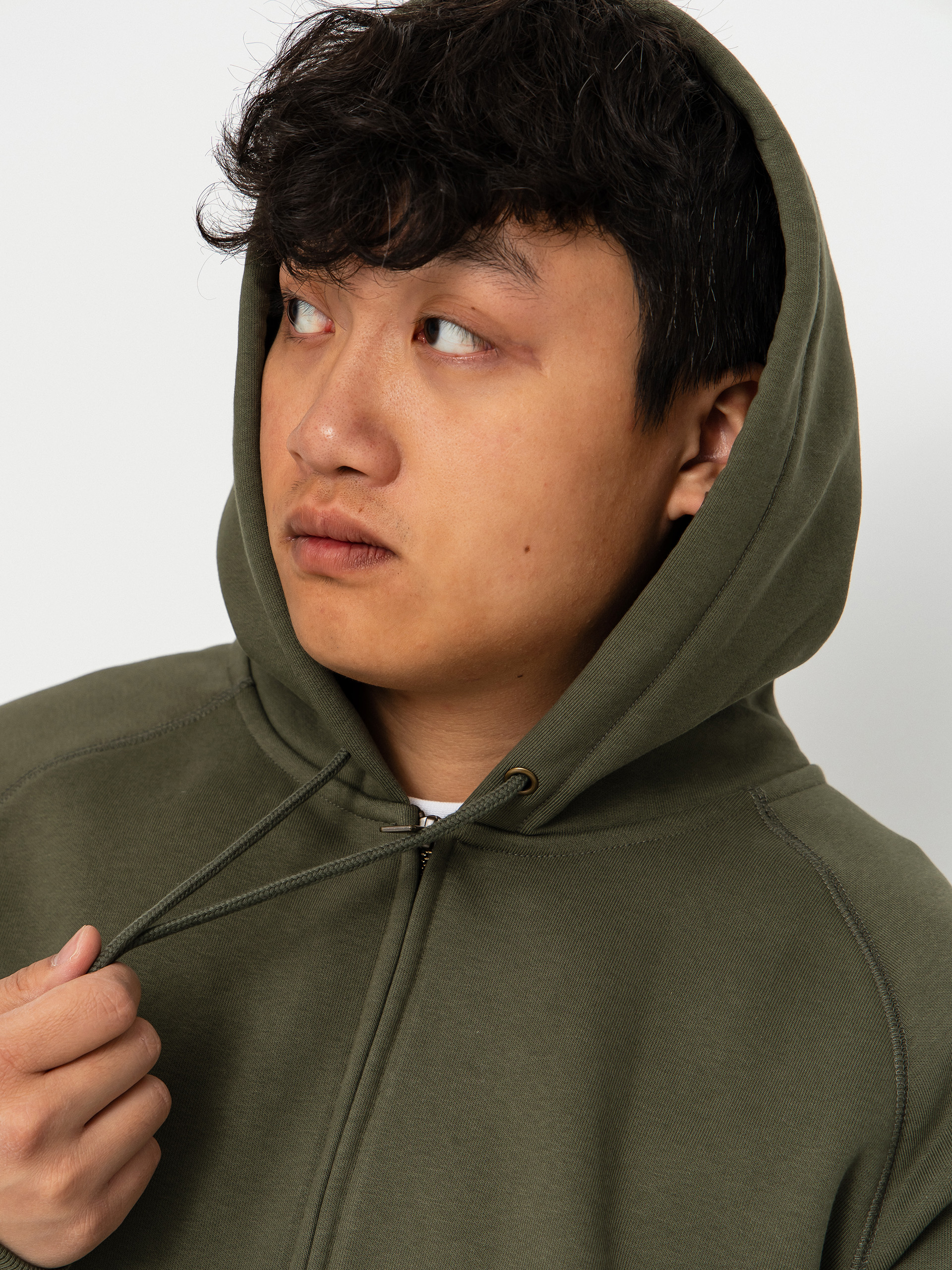 Mikina s kapucí Carhartt WIP Chase ZHD (leaf/gold)