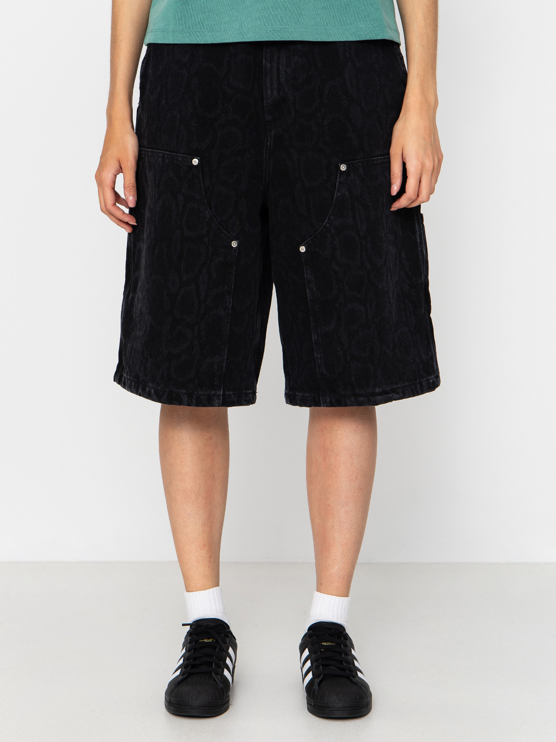 Kraťasy Carhartt WIP Snake Nixon Double Knee Wmn (snake camo/black)