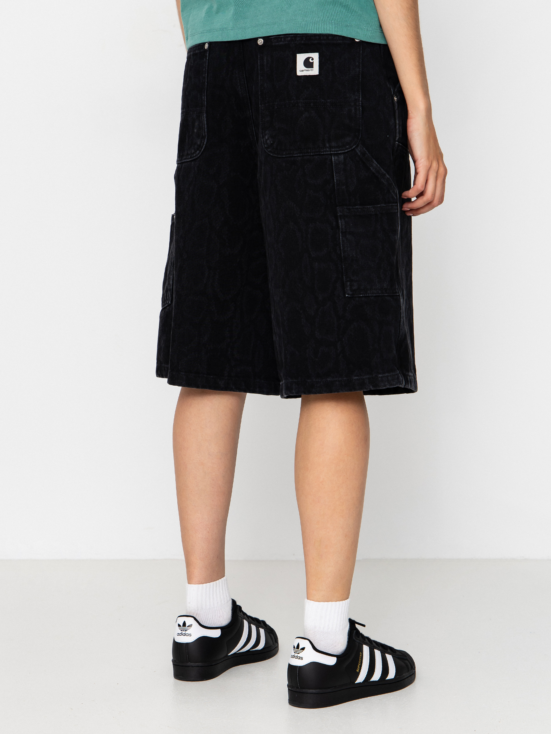Kraťasy Carhartt WIP Snake Nixon Double Knee Wmn (snake camo/black)