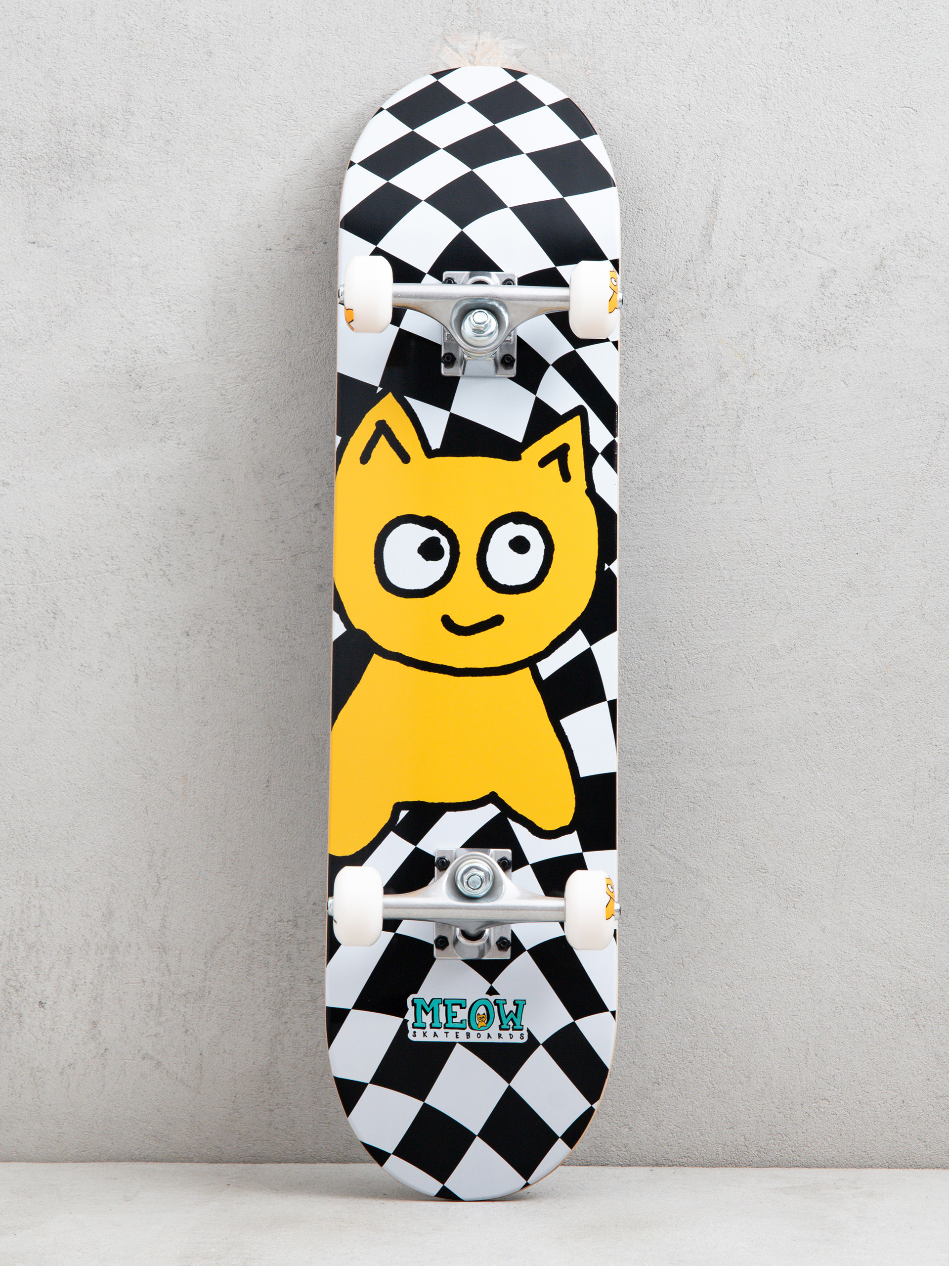 Skateboard Meow Skateboards Big Cat Checker Twist (black/white)