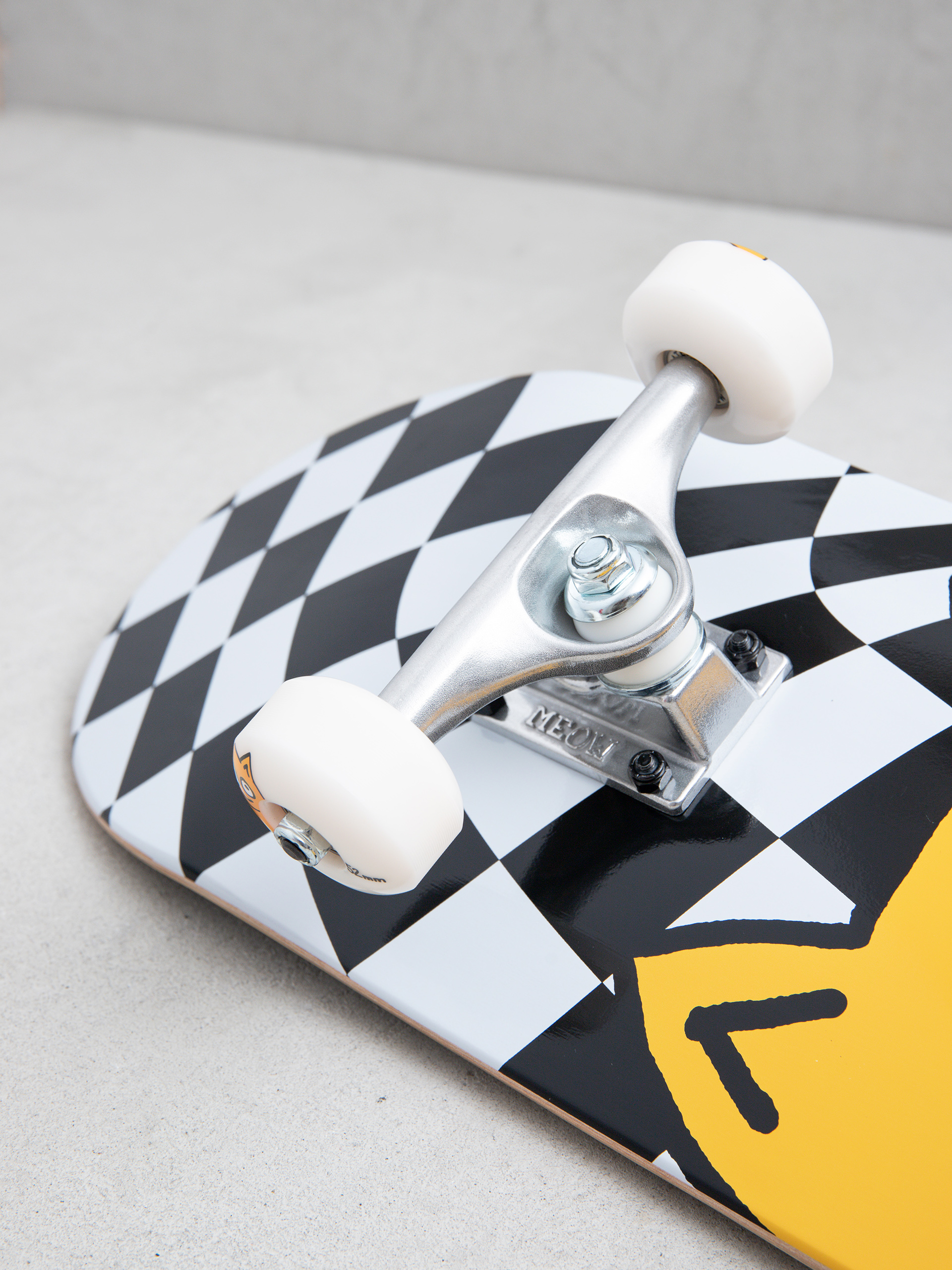 Skateboard Meow Skateboards Big Cat Checker Twist (black/white)