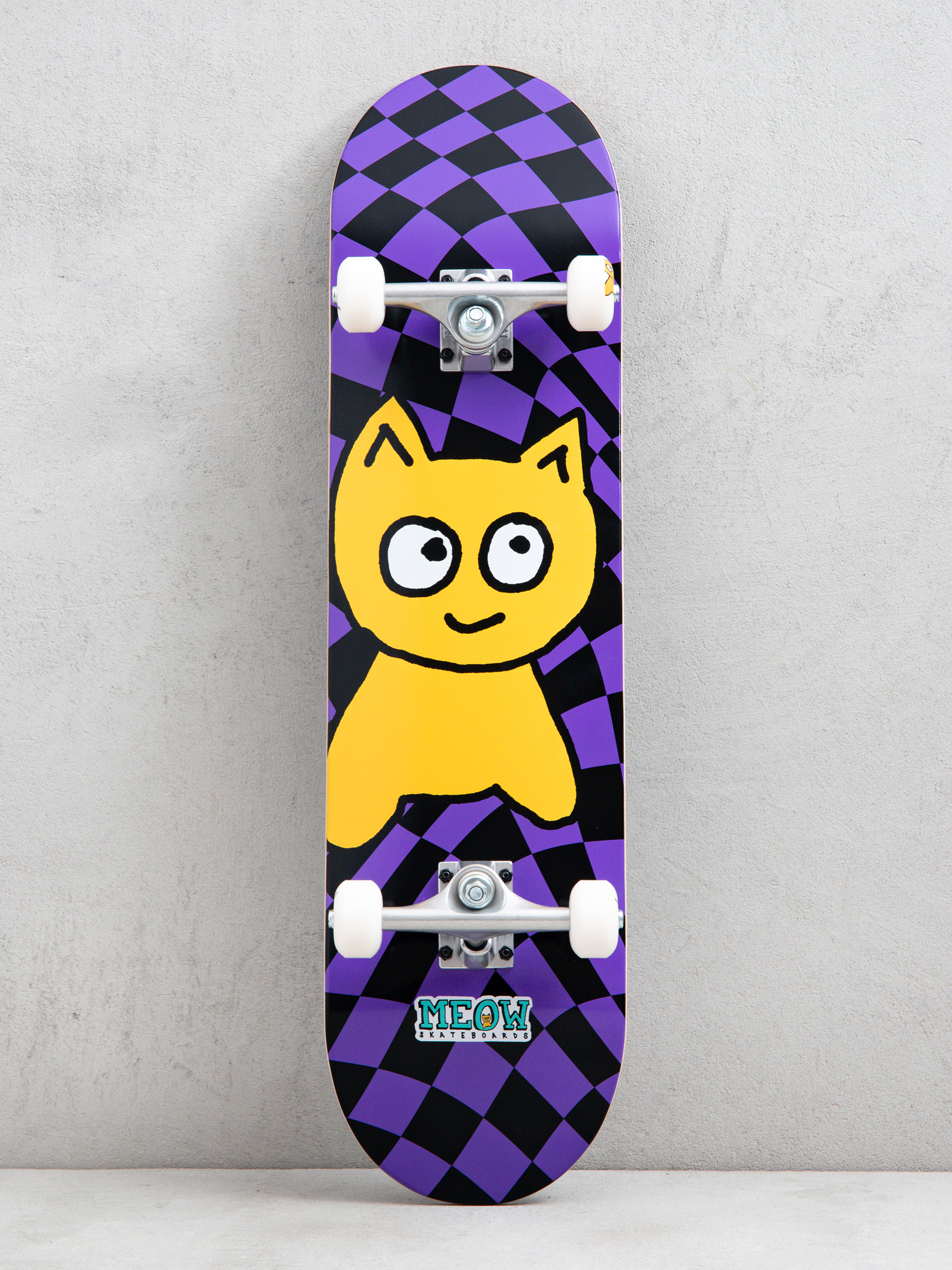 Skateboard Meow Skateboards Big Cat Checker Twist (purple)