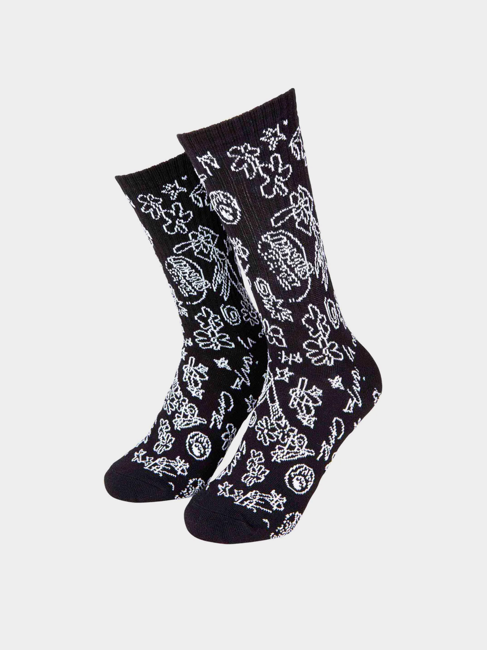 Ponožky Santa Cruz Artificial Scribble (black)