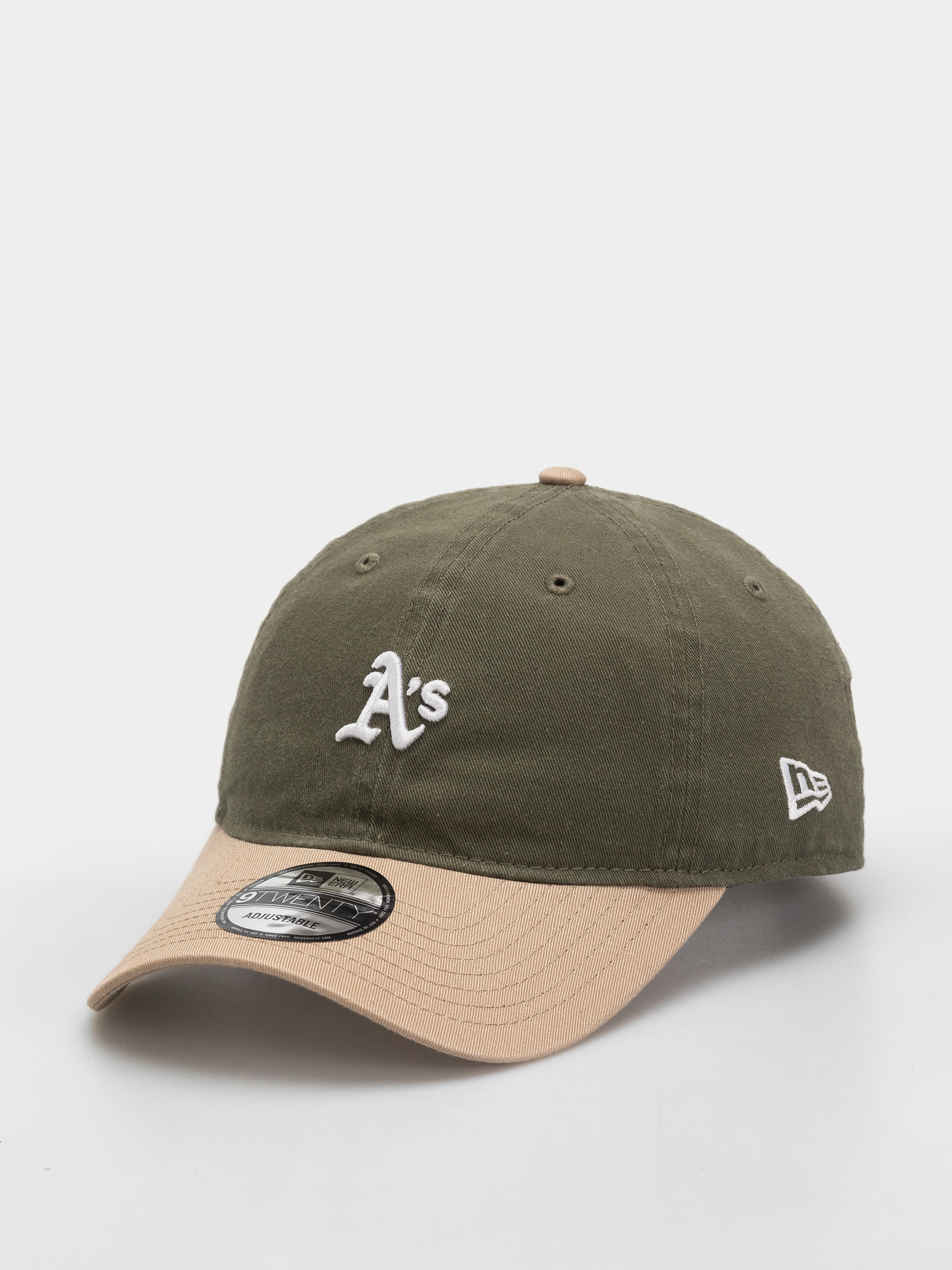 Kšiltovka  New Era Mini Washed Contrast 9Twenty Athletics (olive/camel)