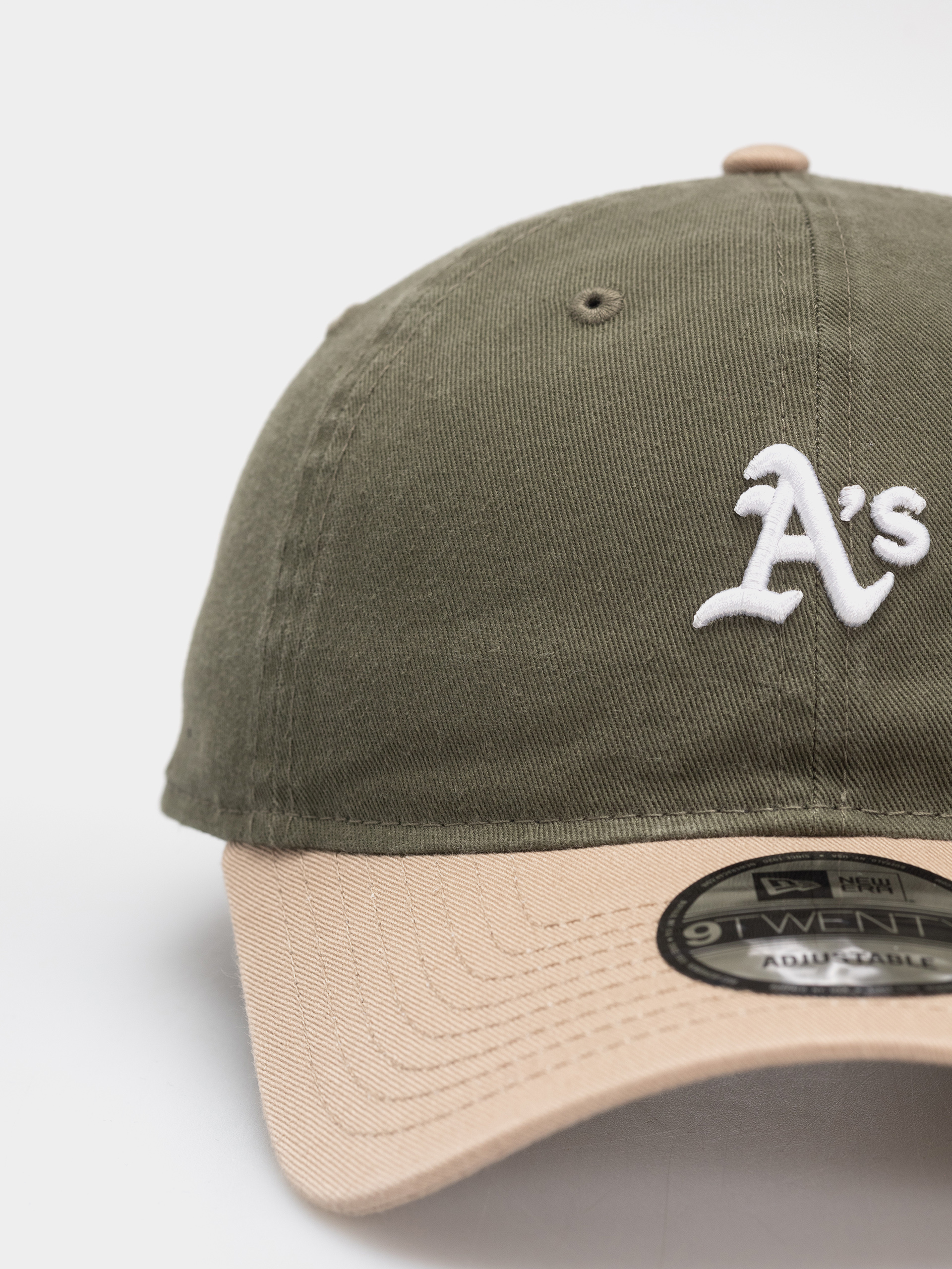 Kšiltovka  New Era Mini Washed Contrast 9Twenty Athletics (olive/camel)