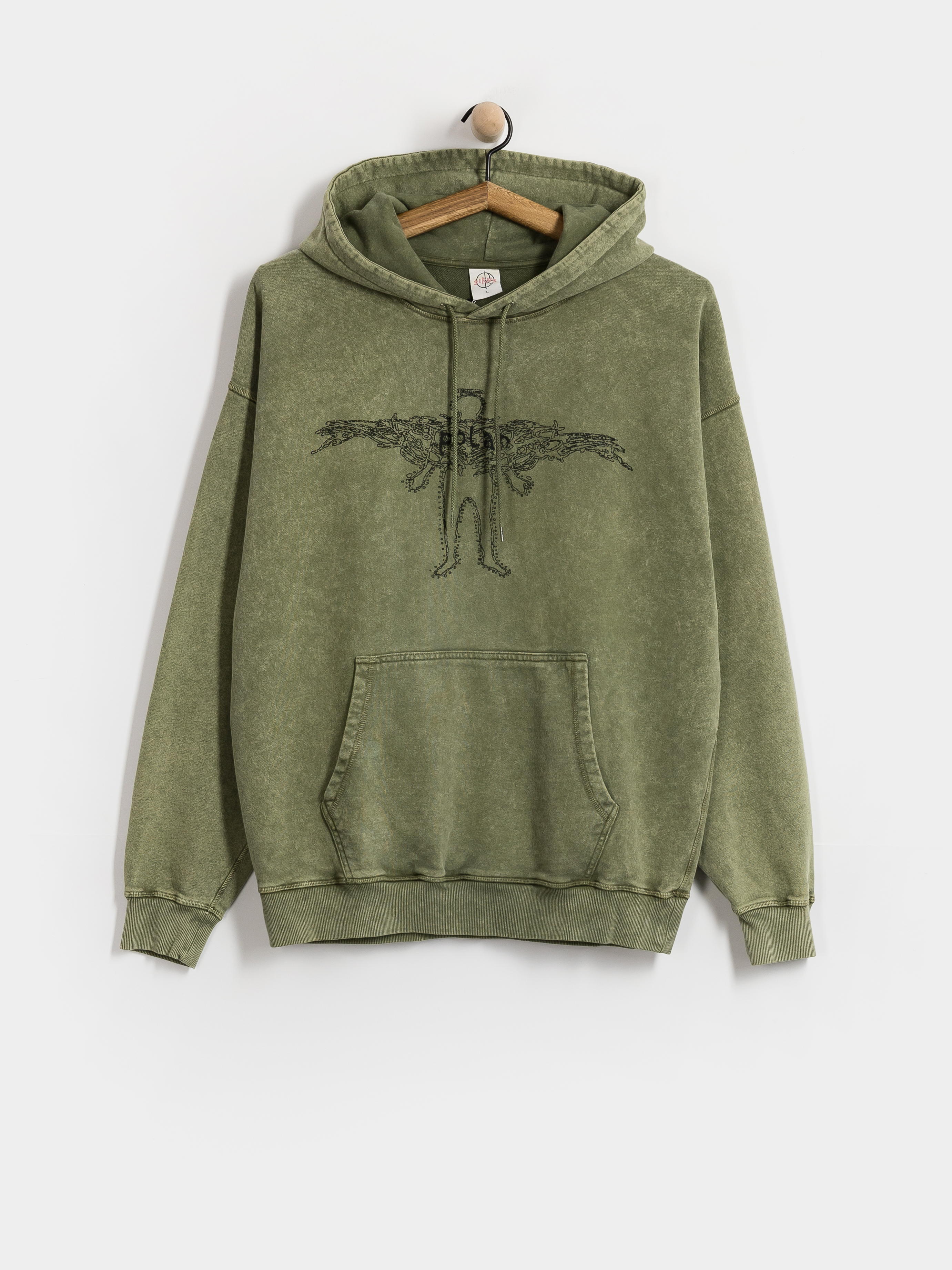 Mikina s kapucu00ed Polar Skate Acid Frank Soul HD (army green)